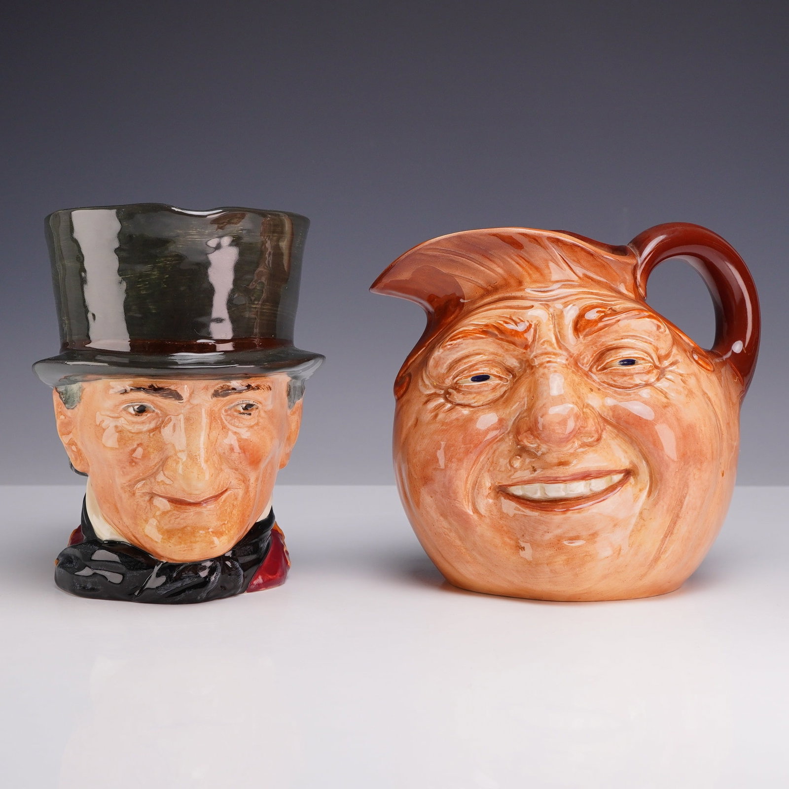 Two Royal Doulton Large Character Jugs, John Peel and John Barleycorn Old Lad (1 of 3)