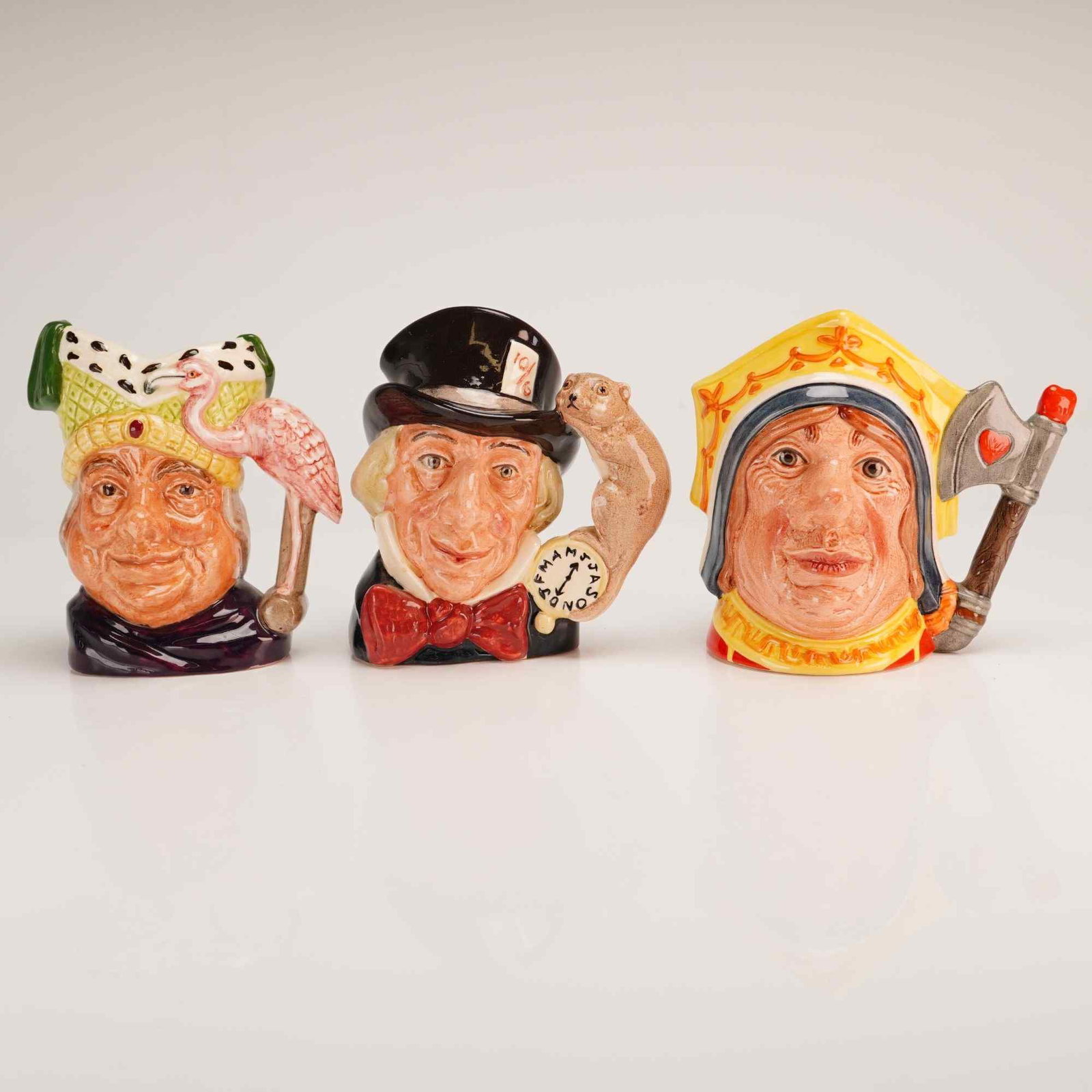 Three Royal Doulton Alice in Wonderland Small Character Jugs (1 of 3)