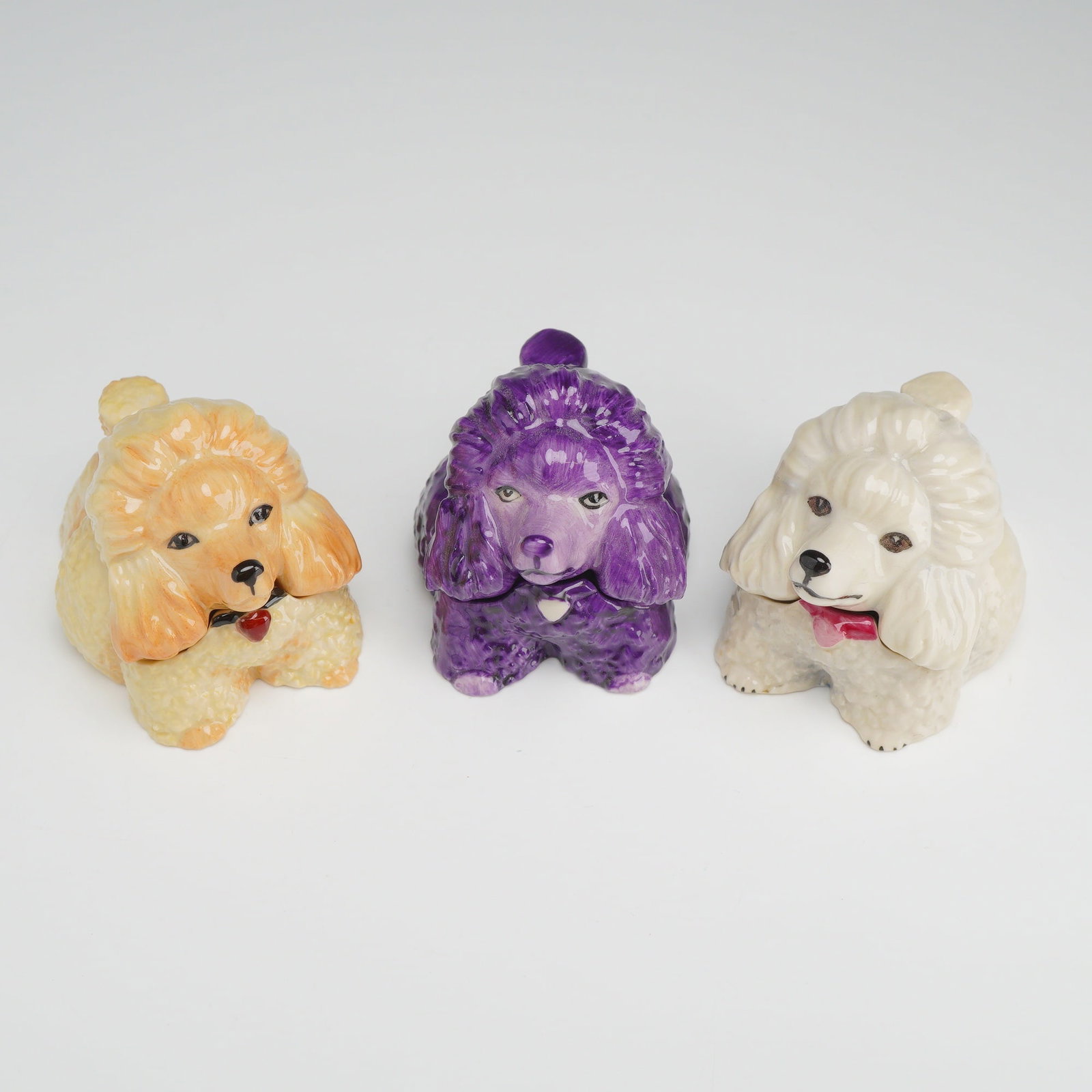 3pc Kevin Francis Face Pots, Poodles (1 of 4)