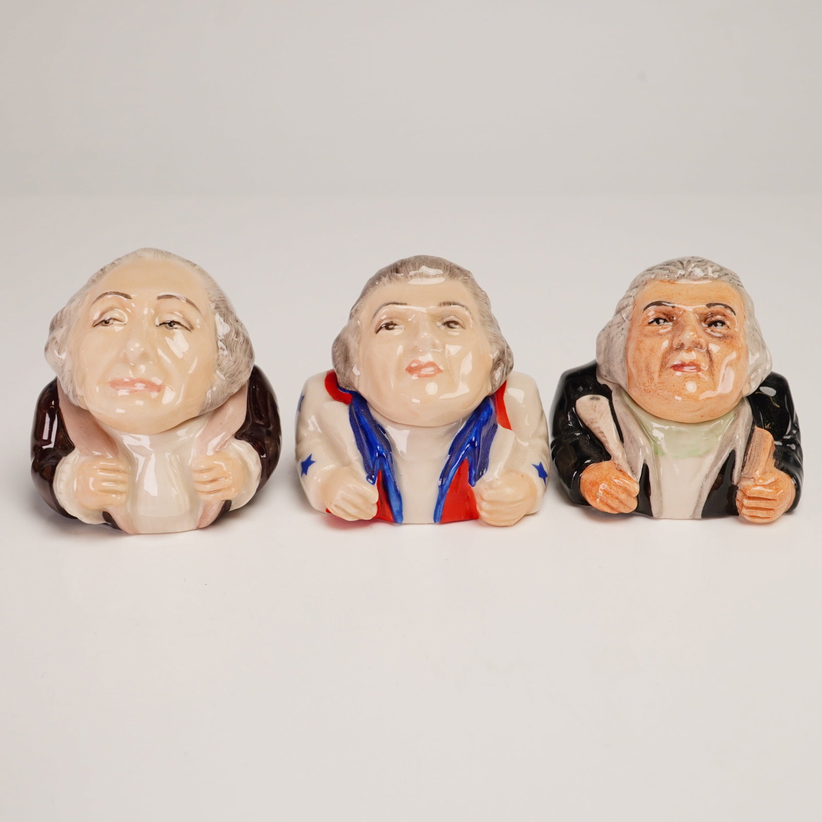 3pc Kevin Francis US Presidents Face Pots Washington and Jefferson (1 of 5)