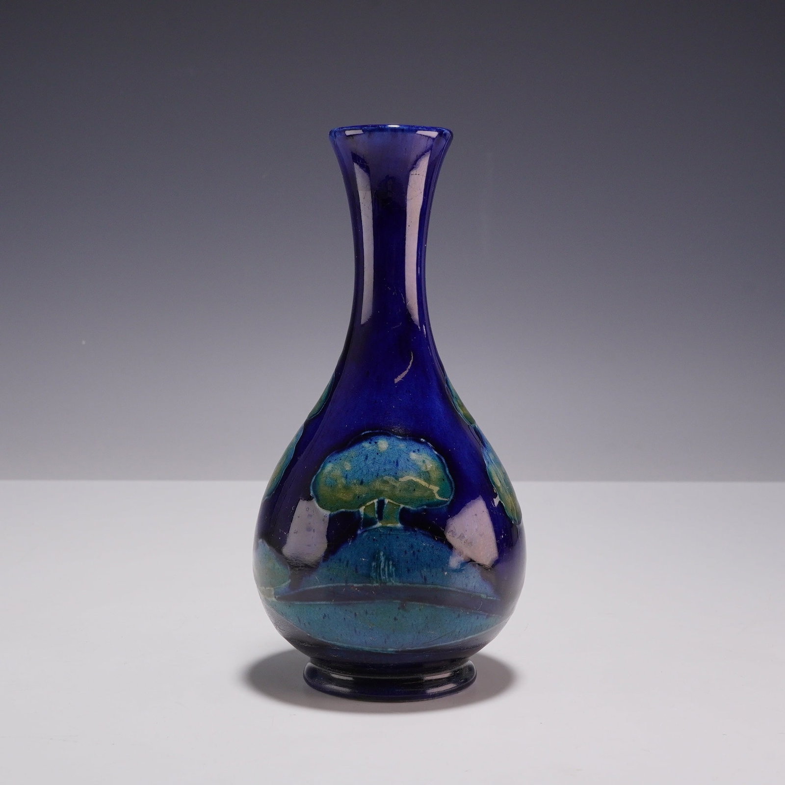 William Moorcroft Vase, Moonlit Blue (1 of 3)