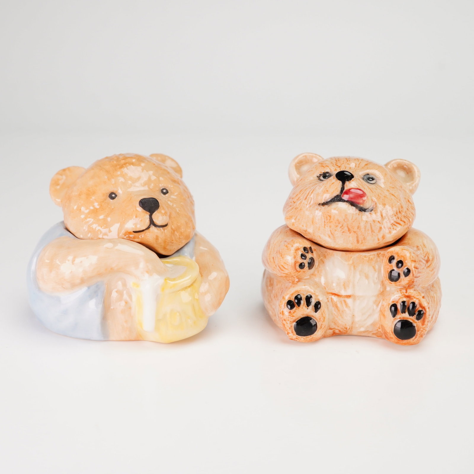 2pc Kevin Francis Ceramic Bear Face Pots, Bear and Charter (1 of 5)