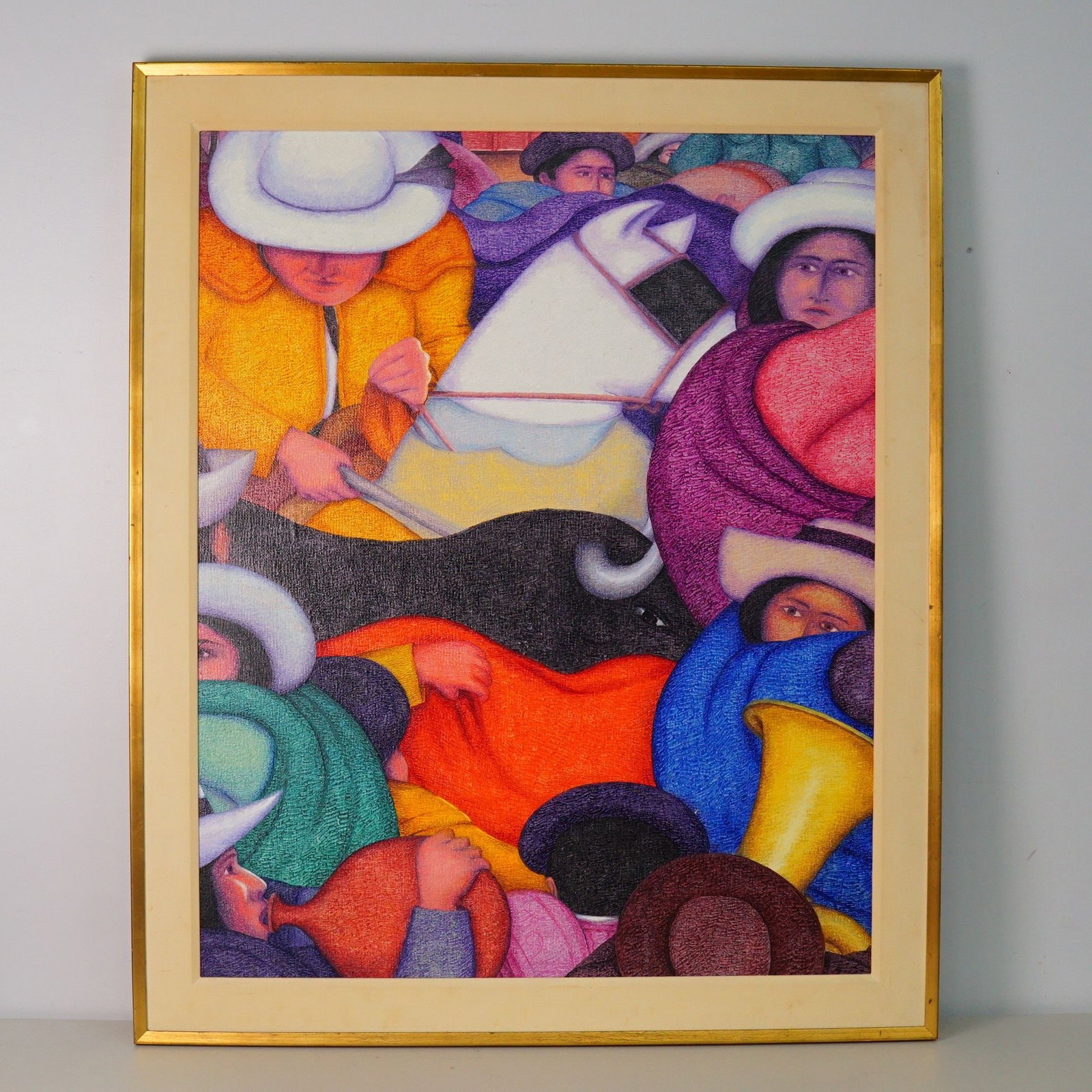 Ernesto Gutierrez (Peruvian, b. 1941), Oil on Jute, El Picador (1 of 4)
