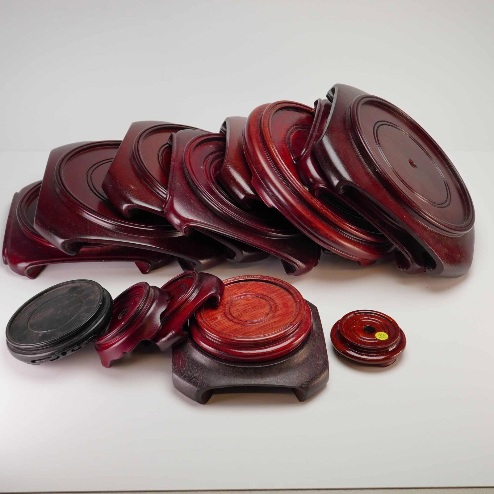 14pc Chinese Style Carved Wooden Display Bases (1 of 3)