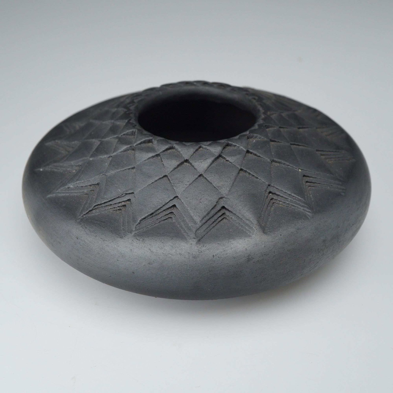 Marginea Romanian Blackware Pottery Seed Jar (1 of 3)