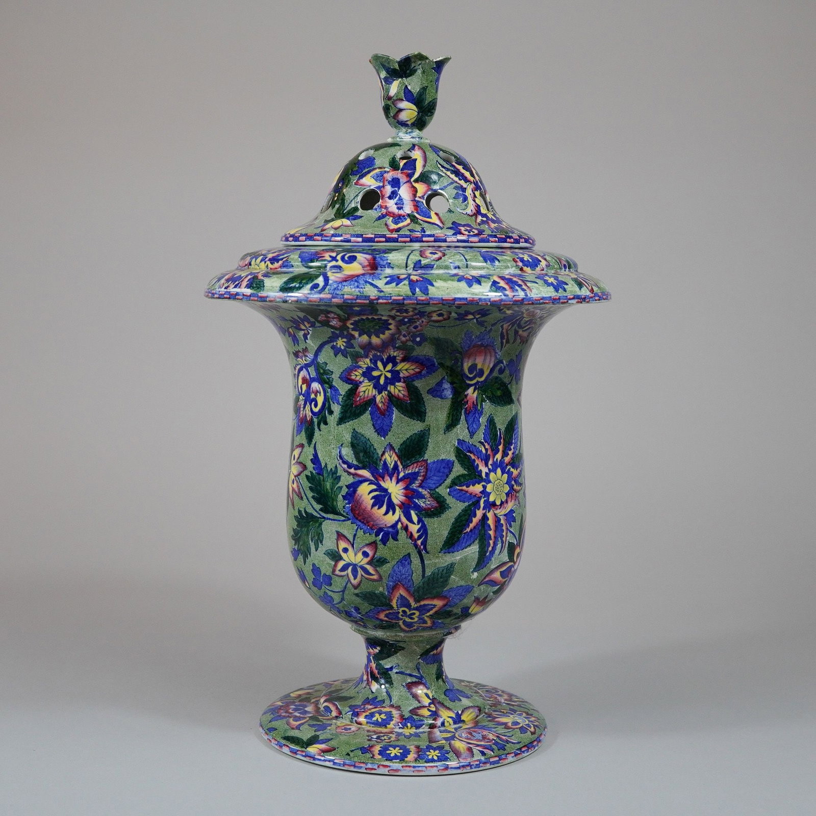 3pc Spode Bone China Potpourri Vase and Two Covers, c. 1820 (1 of 4)