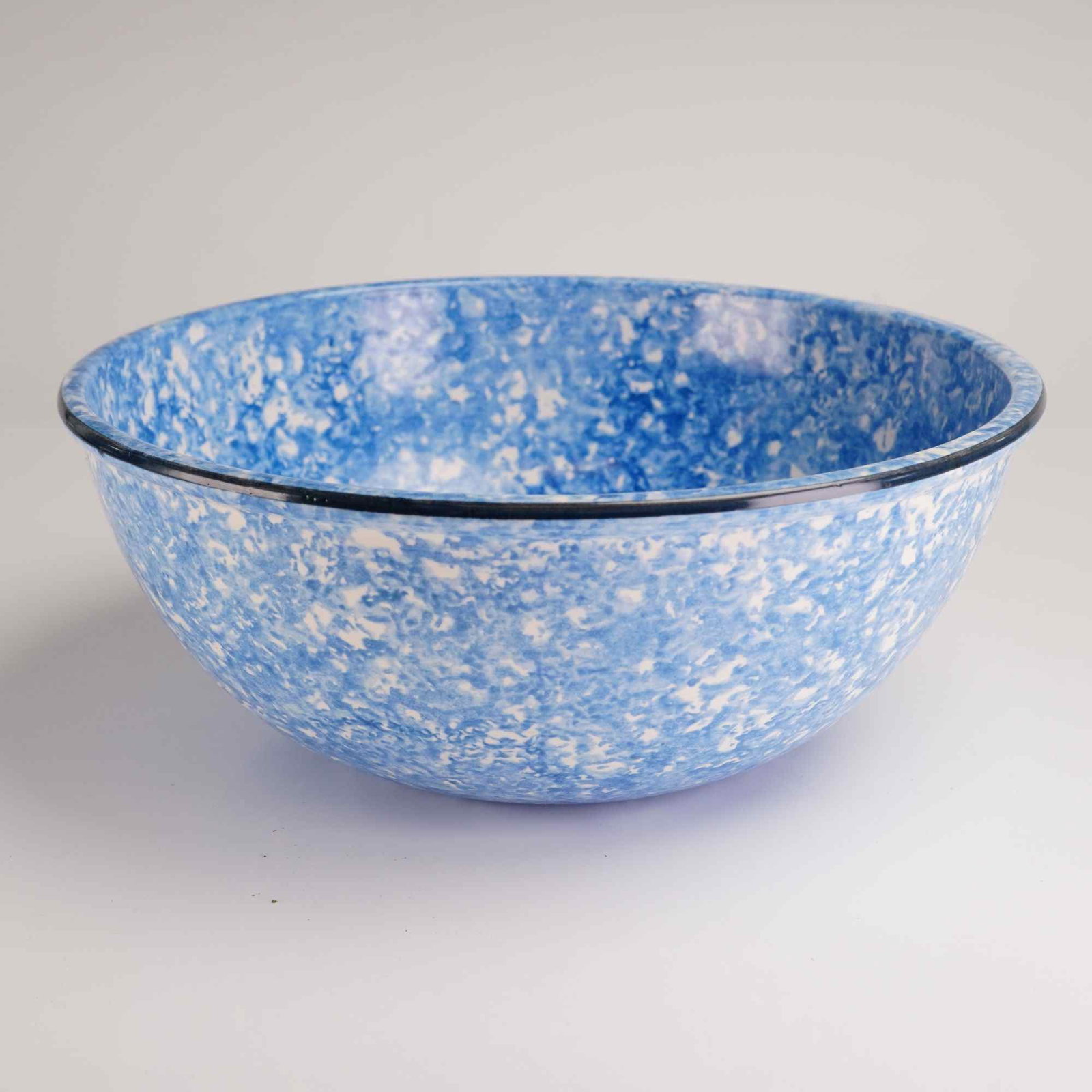 Stangl Pottery Town and Country Blue Spongeware Serving Bowl (1 of 4)