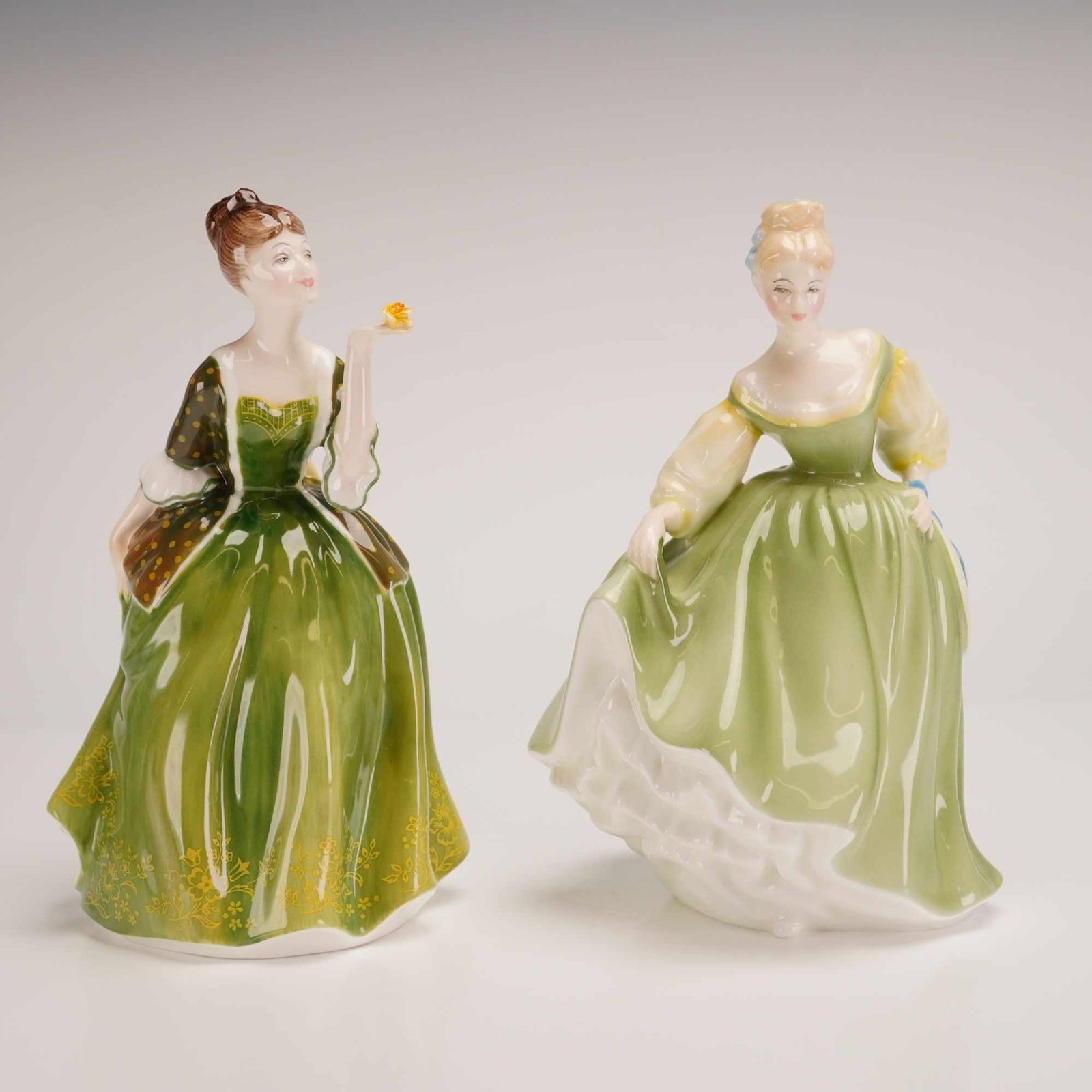 Two Royal Doulton Bone China Figurines Fleur HN2368 and Fair Lady HN2193 (1 of 4)