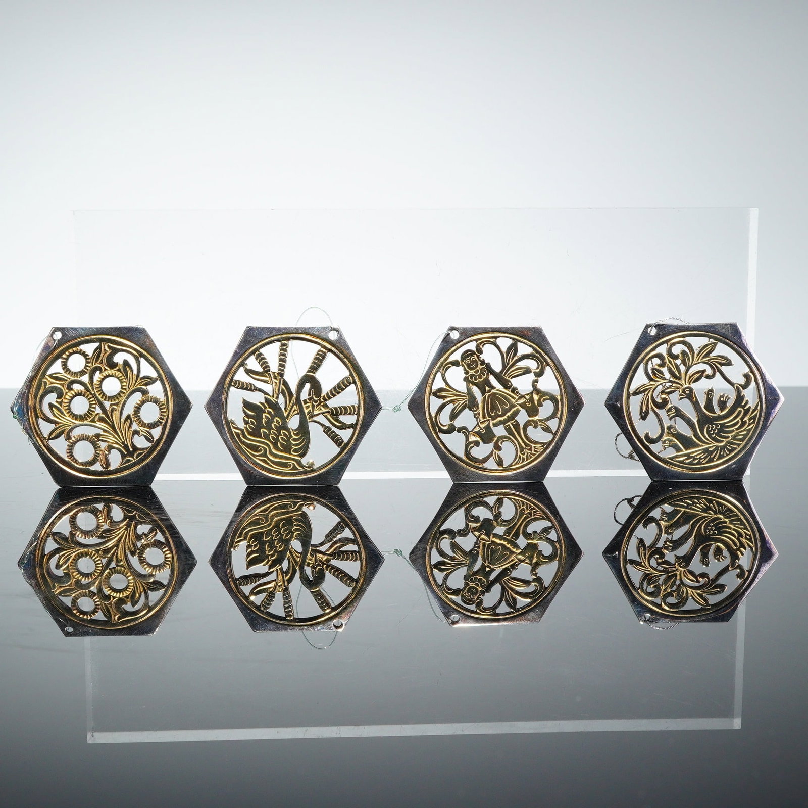 2 Sets of Reed & Barton 12 Days of Christmas Silverplate Ornaments (1 of 4)