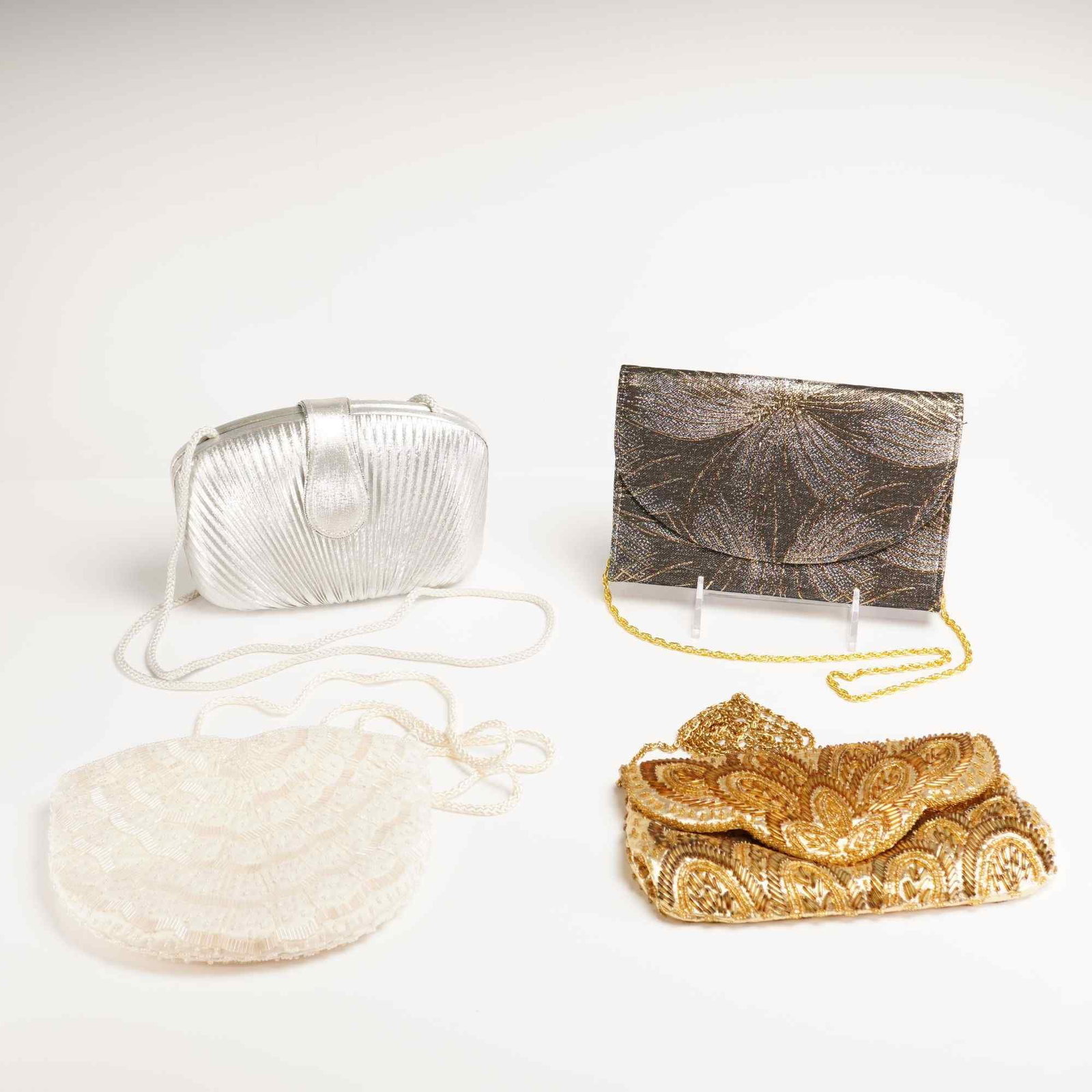 4pc Beaded and Metallic Evening Clutches including La Regale and Valerie Stevens (1 of 5)