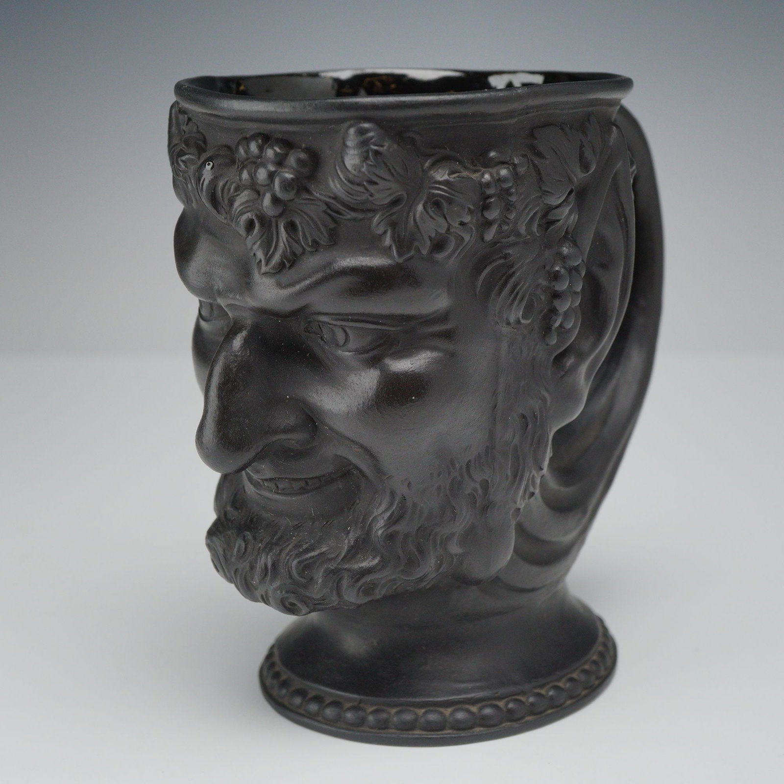 Wedgwood Black Basalt Bacchus Satyr Mug (1 of 3)