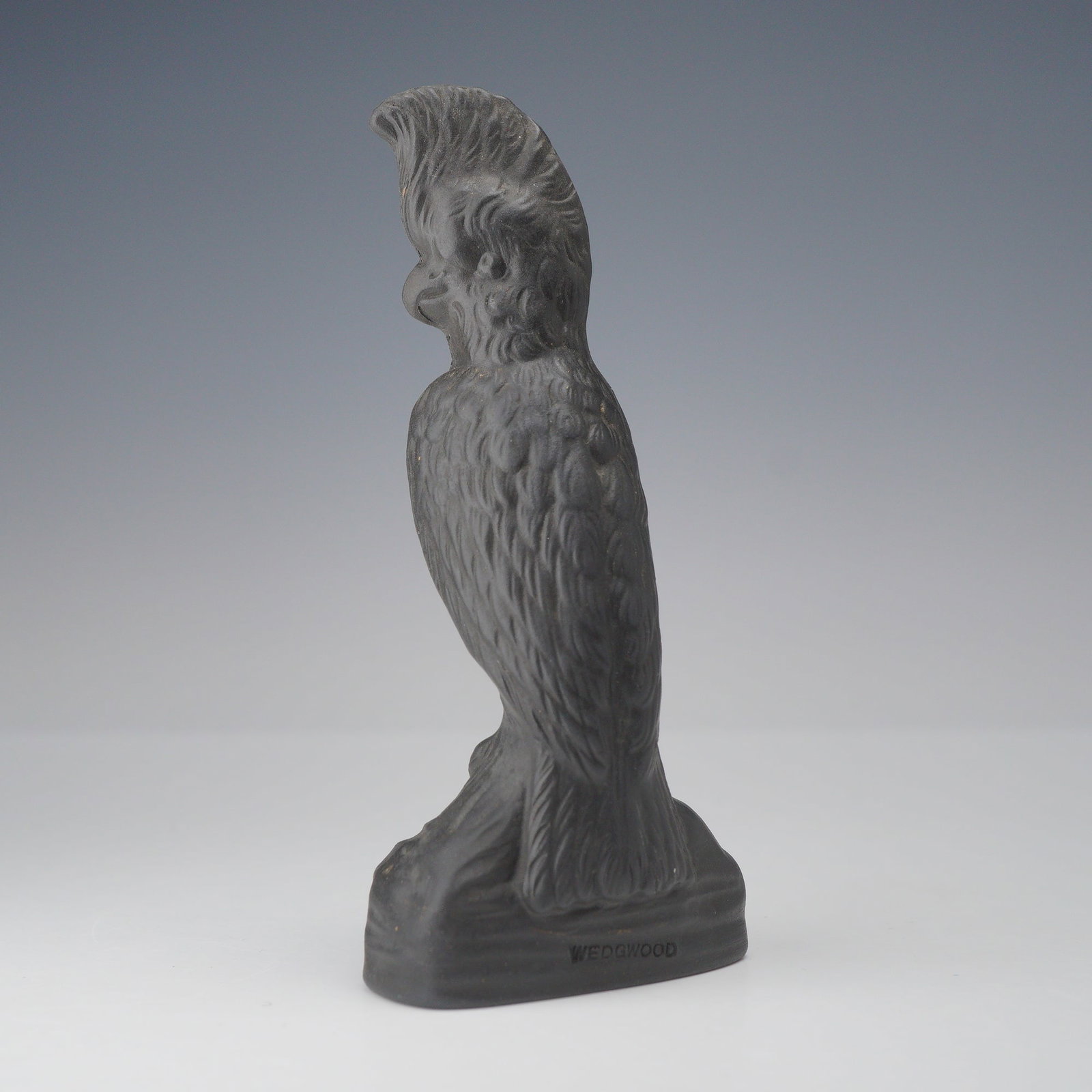 Wedgwood Black Basalt Bird Figurine, Cockatoo (1 of 3)