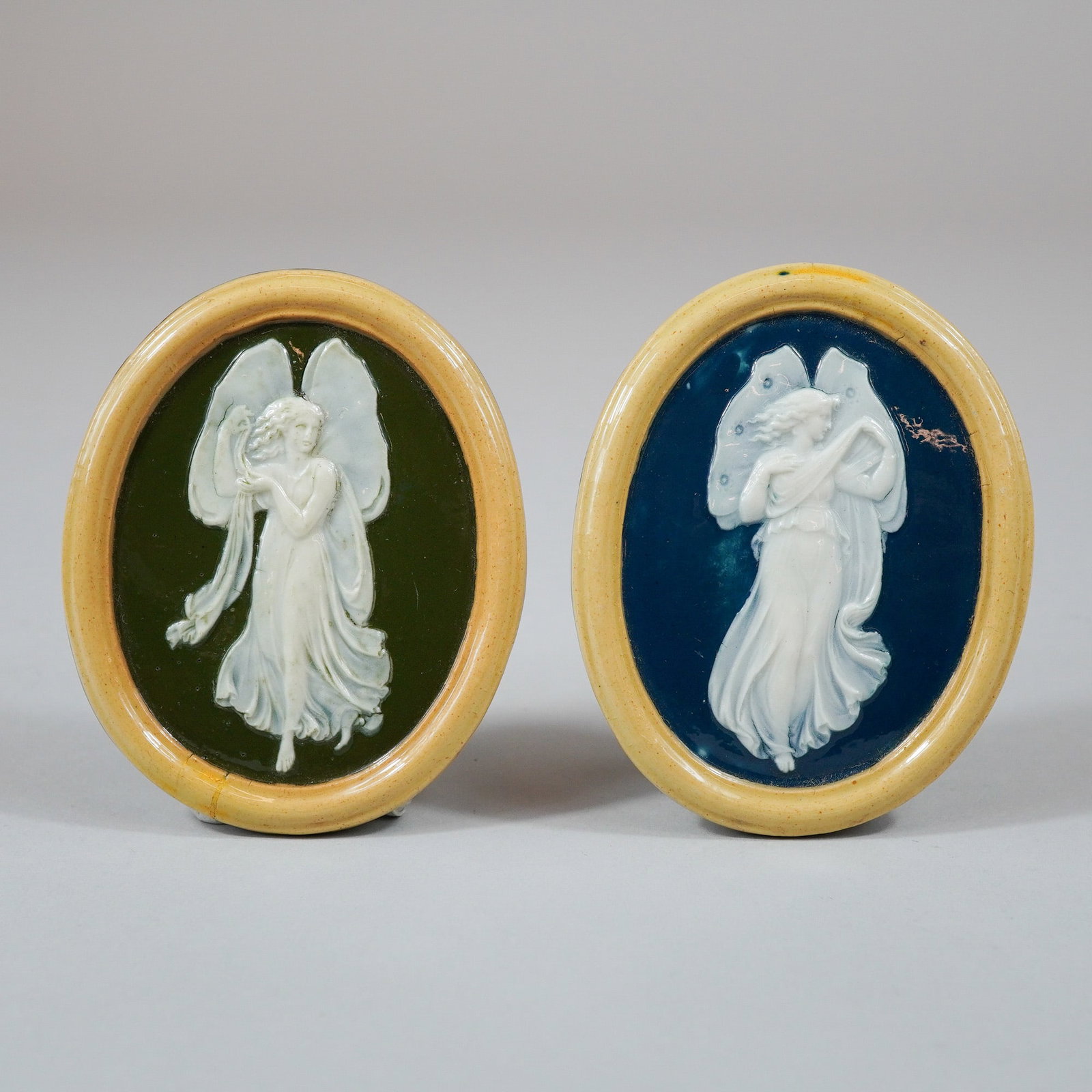 2pc Wedgwood Jasperware Porcelain Oval Plaques (1 of 3)