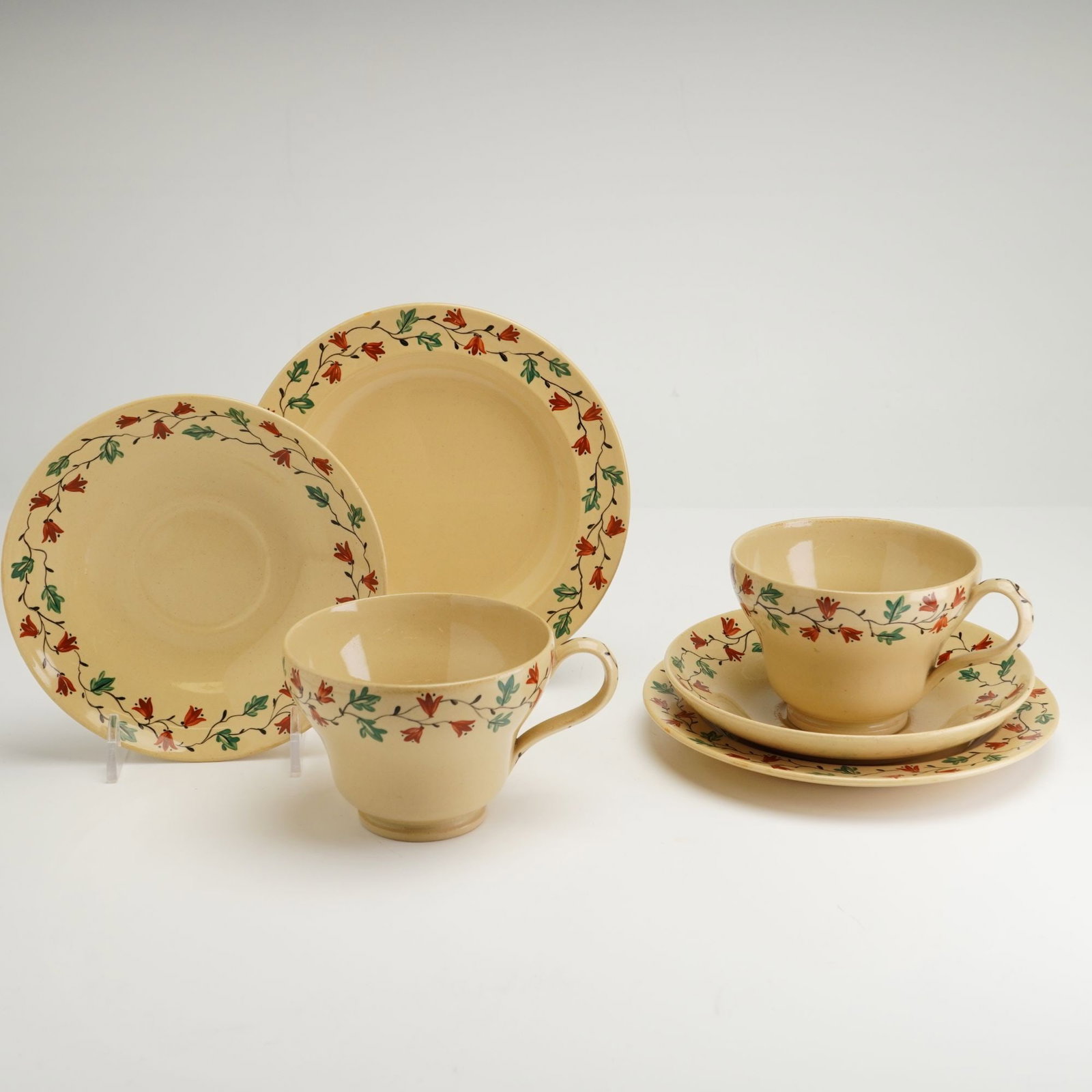 6pc Wedgwood Creamware Tea Trio Set (1 of 3)