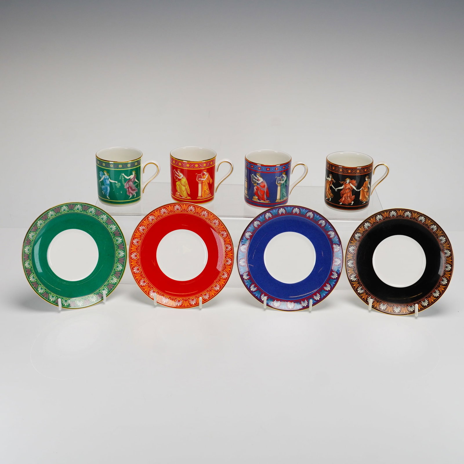 8pc Wedgwood Bone China Demitasse Cups and Saucers Set (1 of 5)