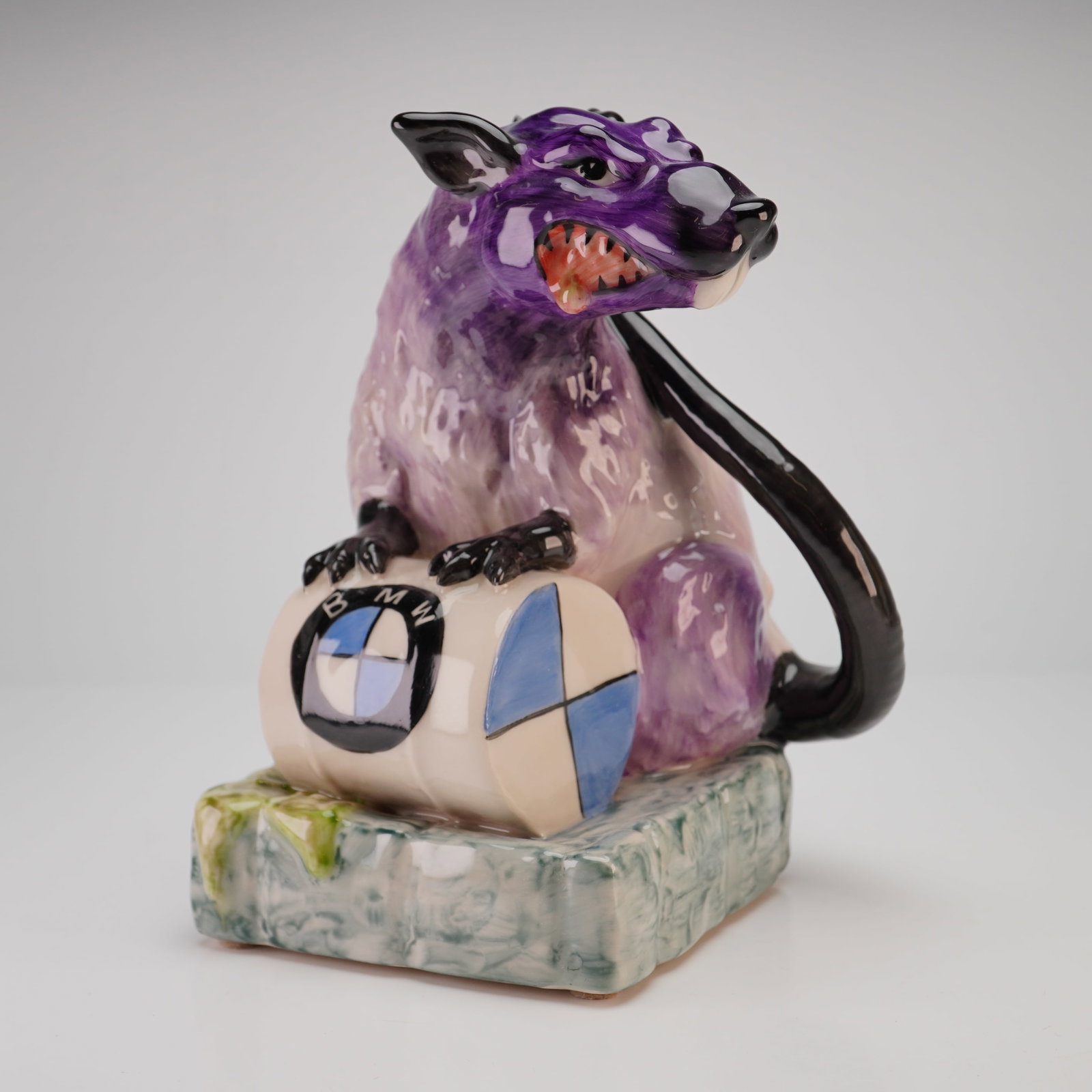 Kevin Francis Banksy Street Art Collection Corporate Toxic Rats Prototype Ceramic Figurine by: This unique glazed ceramic figurine is part of the Kevin Francis Street Art Collection and is titled Corporate Toxic Rats. It is a 1/1 edition created by artist Victoria Bourne, dated February 13, 202
