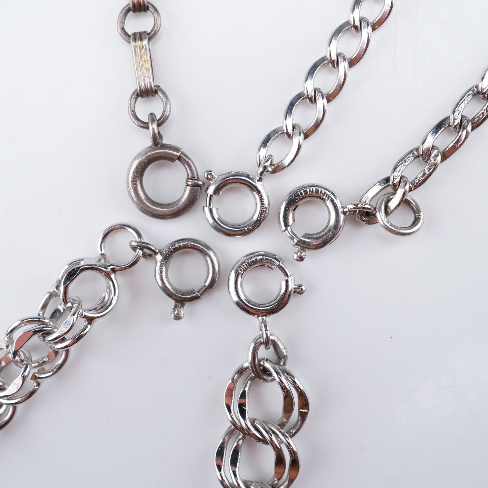 5pc Silver Chain Bracelets - 5