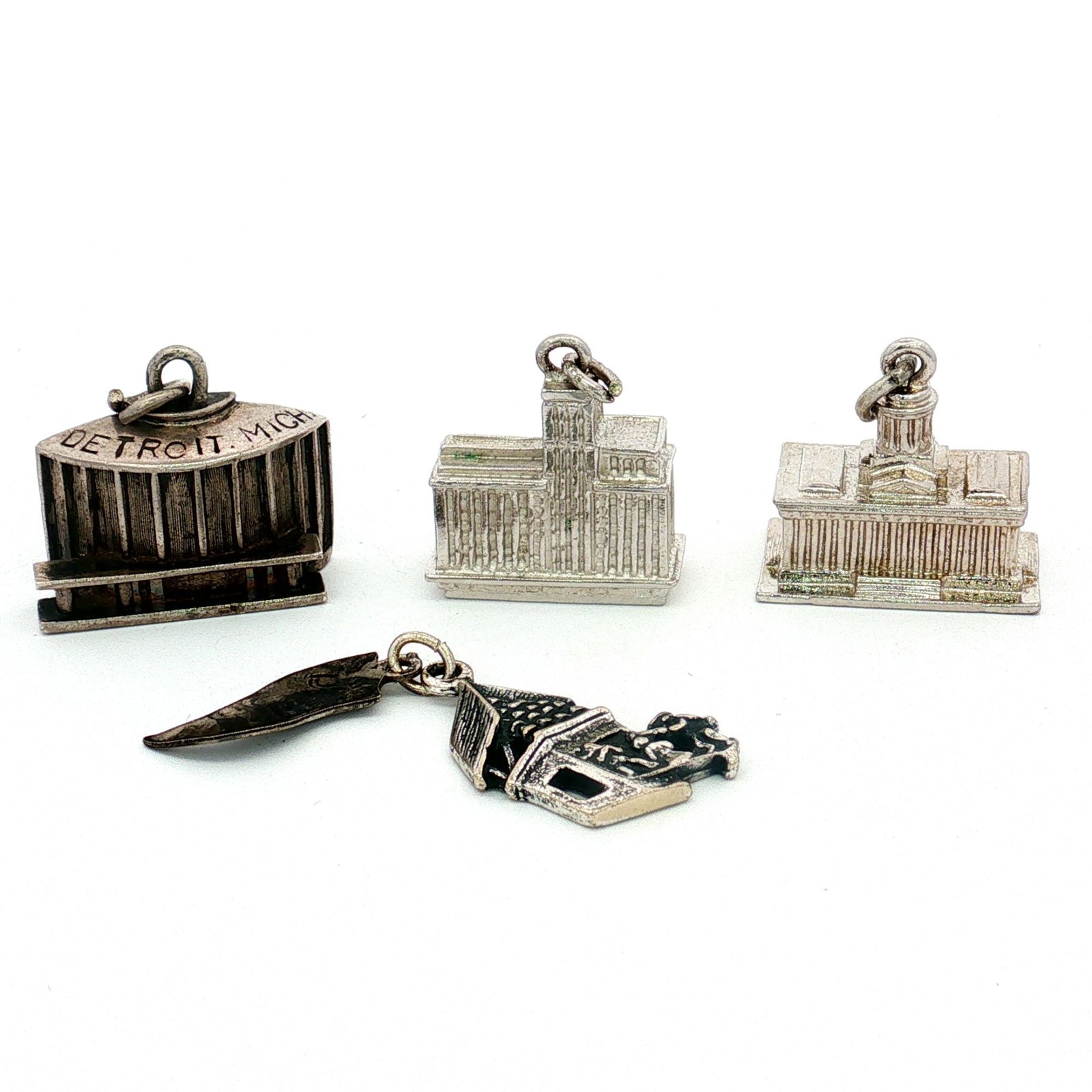 4pc Sterling Silver Michigan and Ohio Charms (1 of 3)