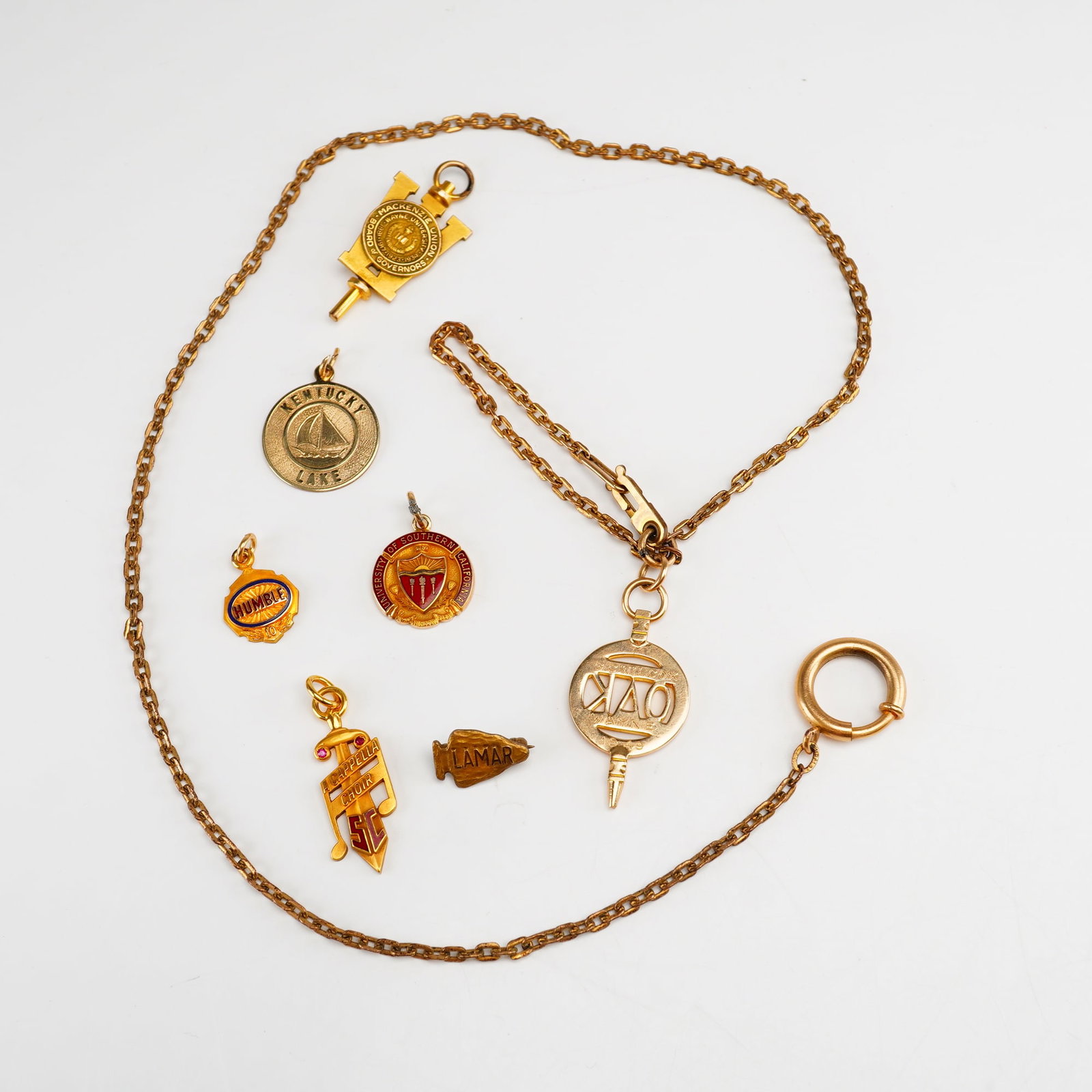 7pc Gold-Filled Scholar and Other Charms and Pendants (1 of 4)