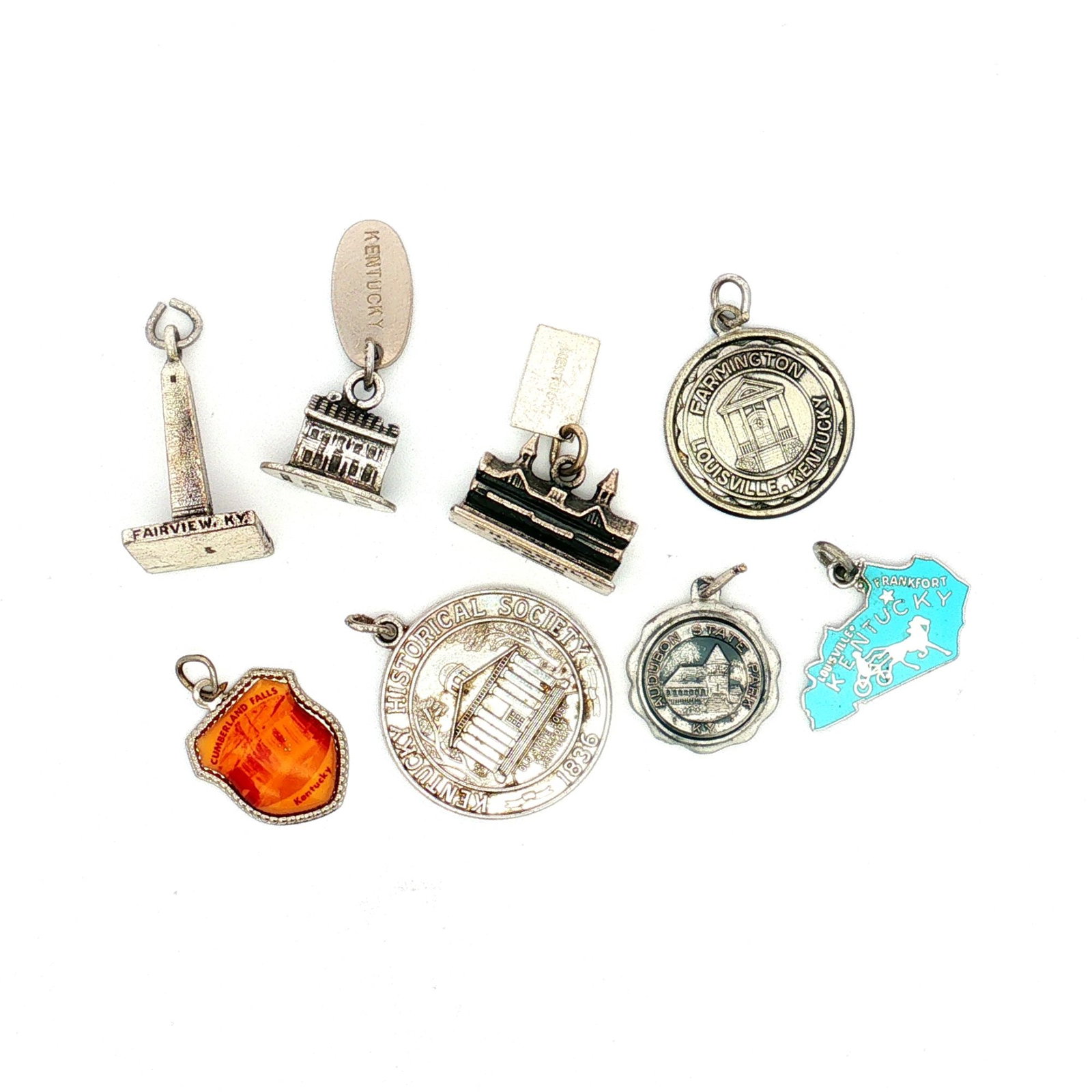8pc Sterling and Non-Sterling Silver Kentucky Charms (1 of 5)