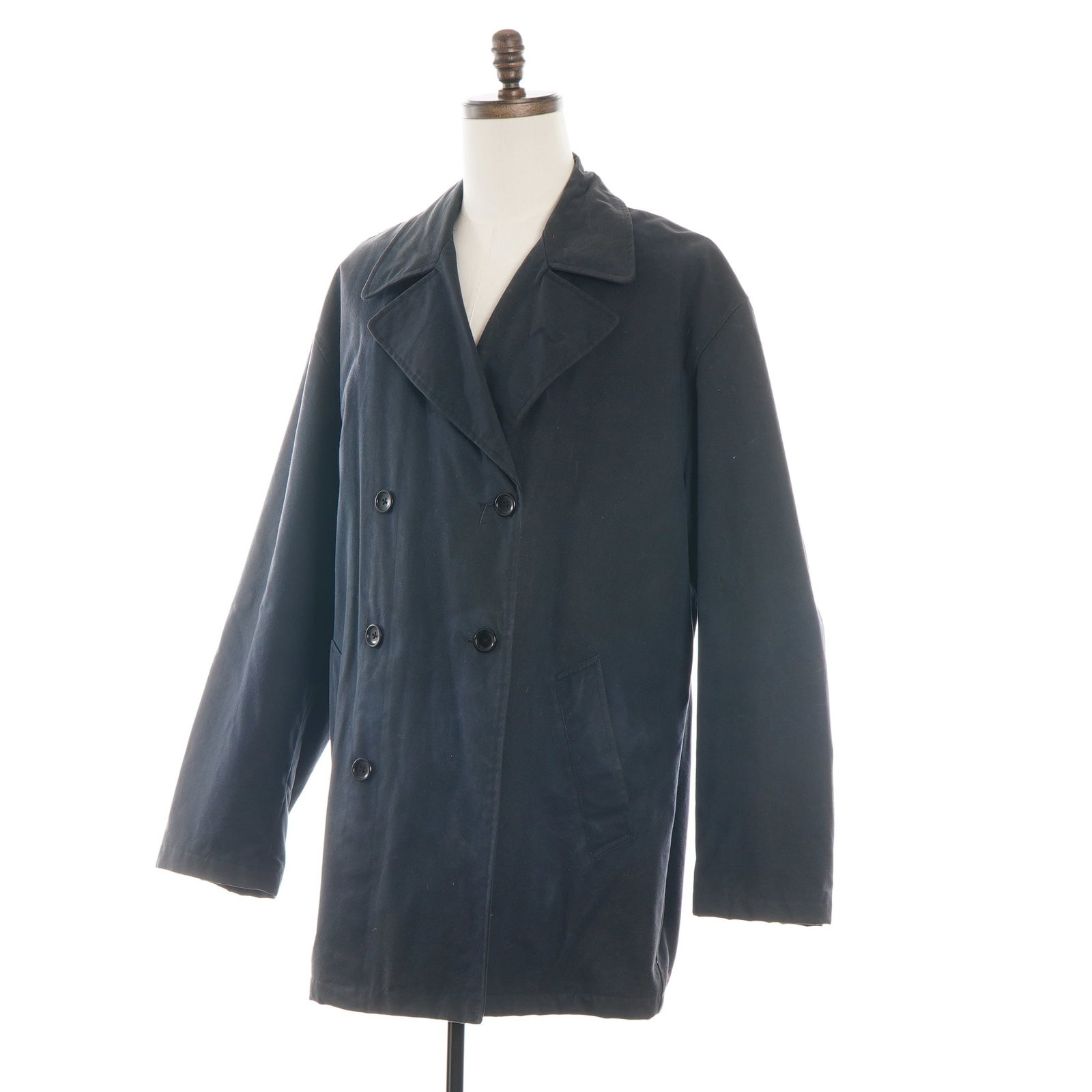 Vintage Polo by Ralph Lauren Double-Breasted Wool-Lined Cotton Pea Coat Size XL (1 of 4)