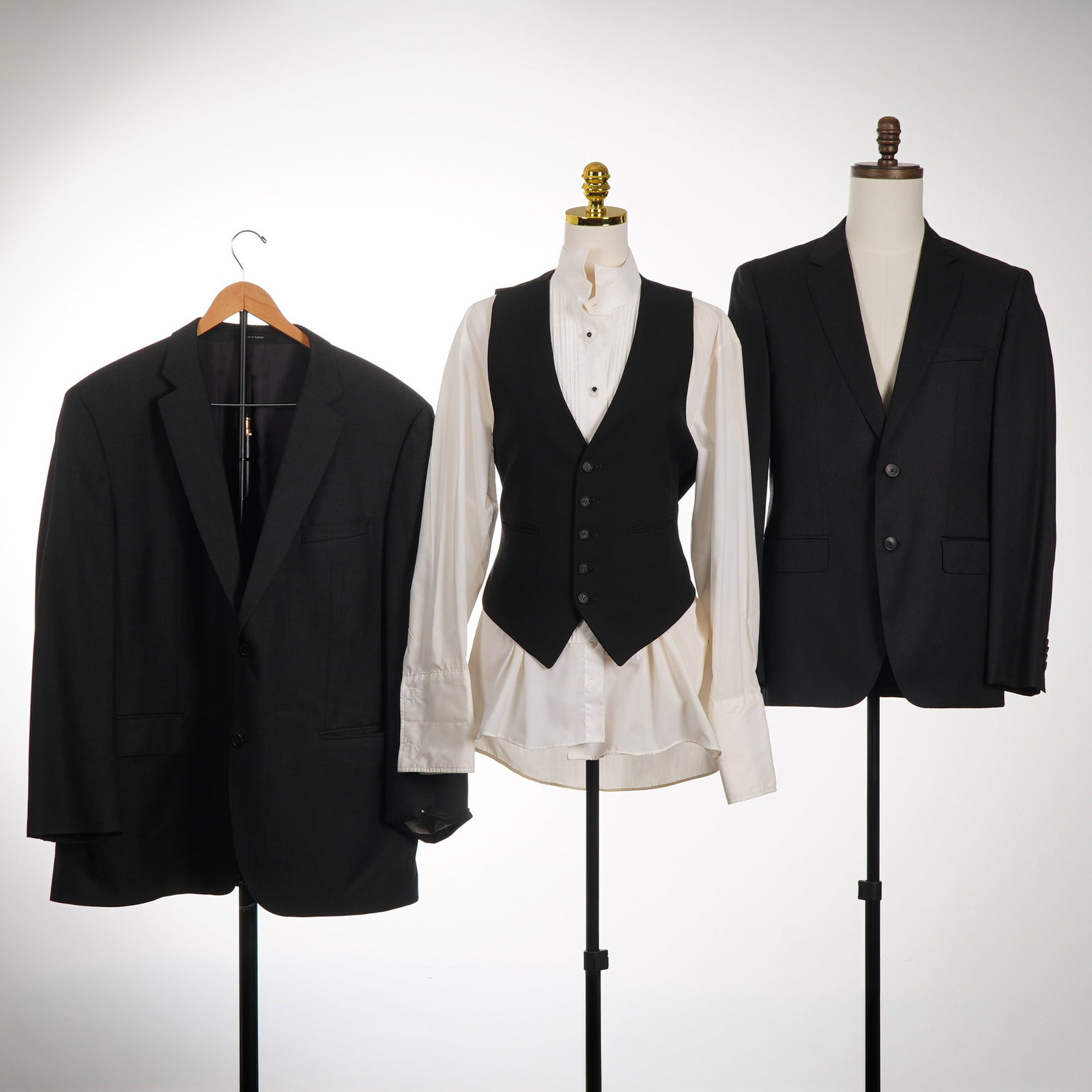4pc Men's Formal Attire Featuring Hugo Boss Jackets and Monsieur Adolfo Shirt (1 of 4)