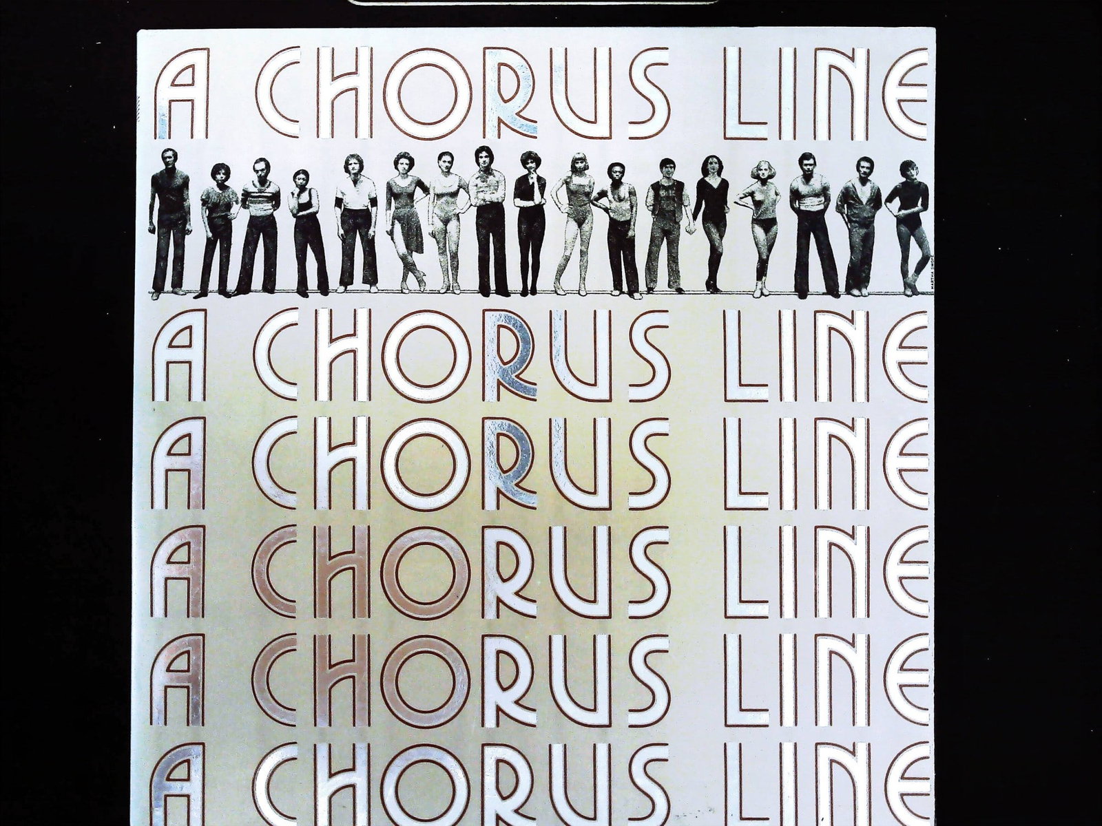 A Chorus Line Original Cast Recording Columbia Masterworks Vinyl LP PS 33581: This 12-inch stereo vinyl LP is the original cast recording of the Broadway musical A Chorus Line, released by Columbia Masterworks in 1975. The production was presented by Joseph Papp for the New Yor