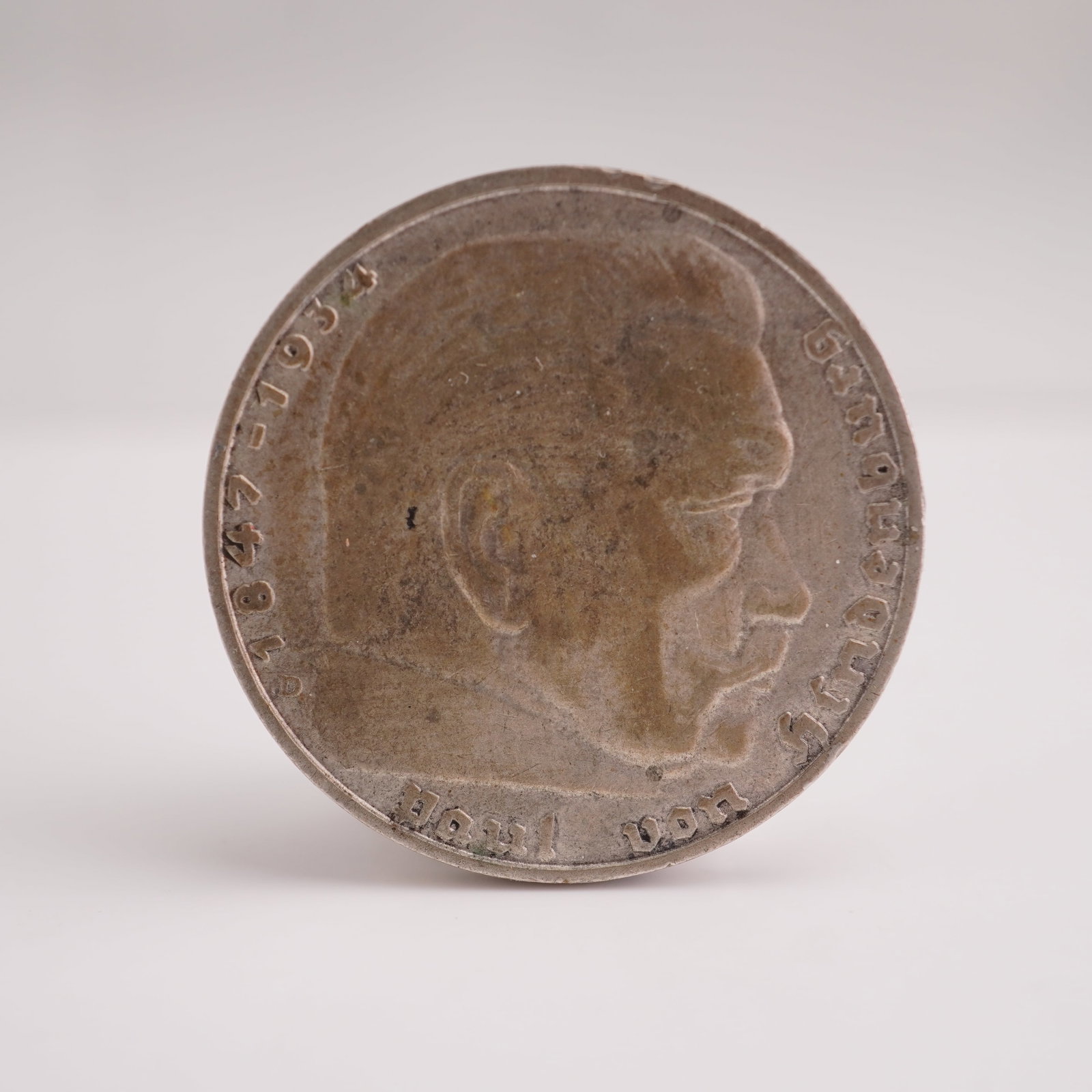 1936 German Third Reich Silver 2 Reichsmark Paul von Hindenburg Coin (1 of 4)
