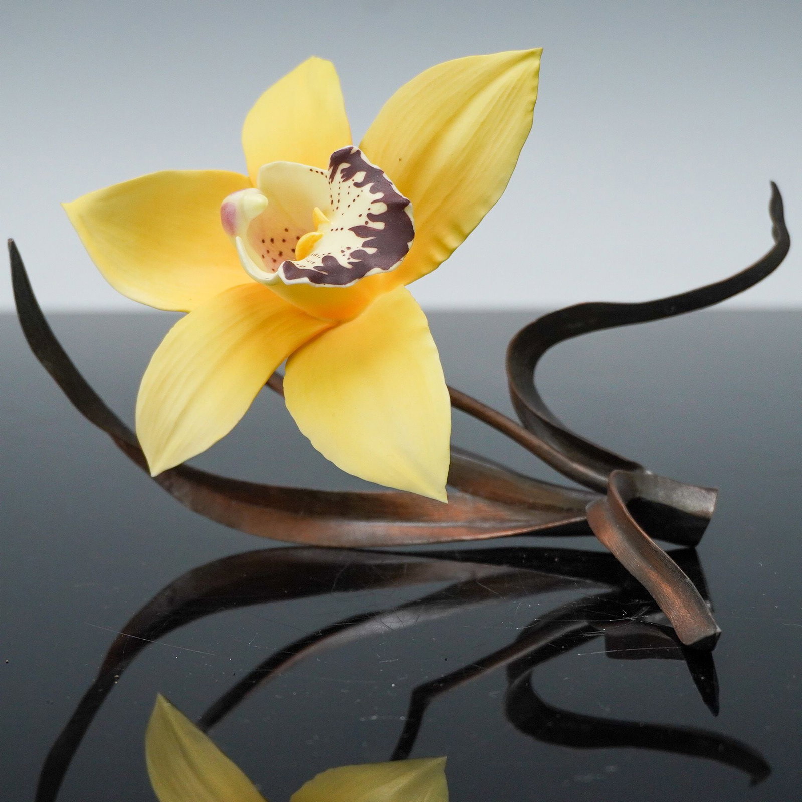 Boehm Porcelain Orchid Sculpture, Signed (1 of 4)