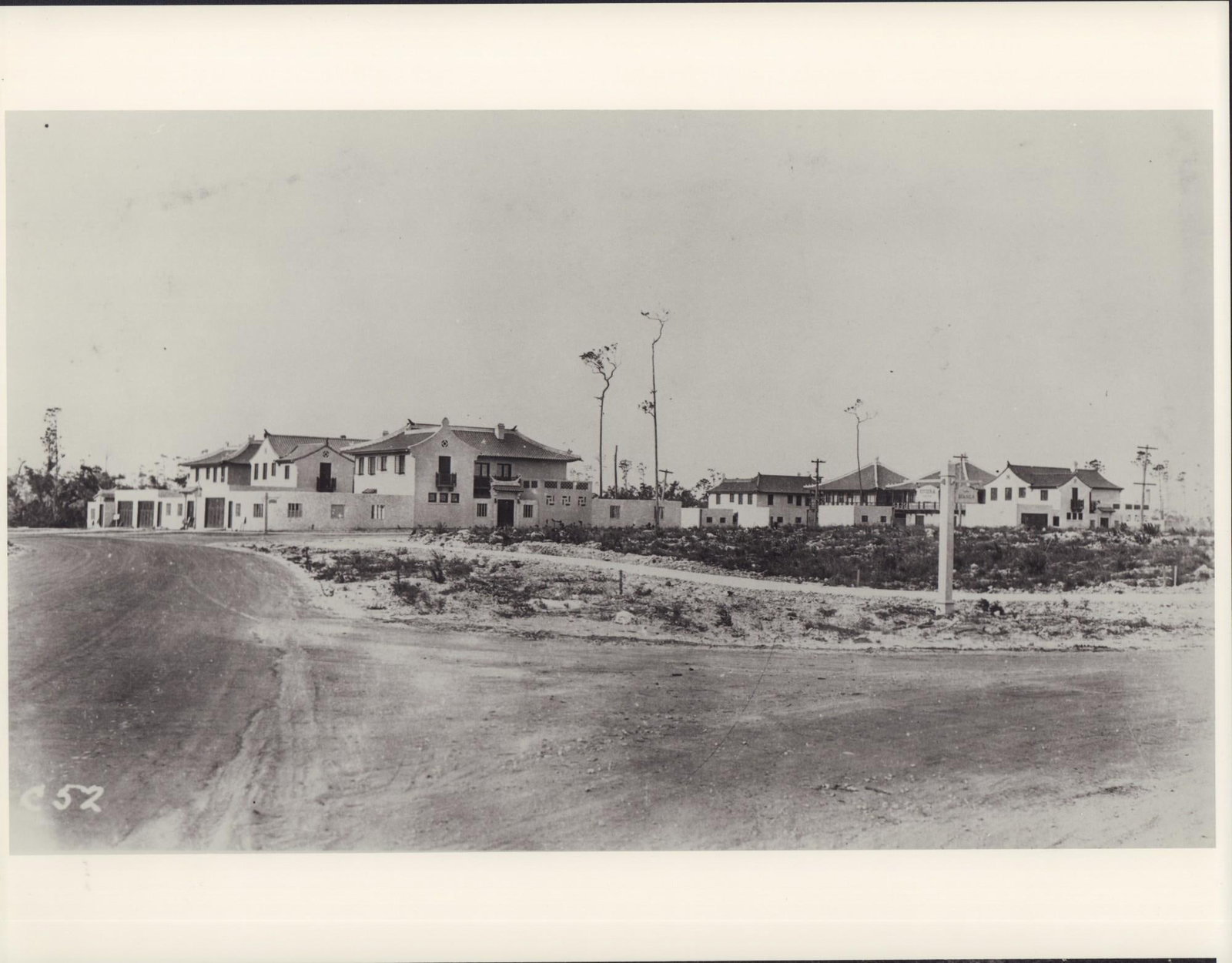 Silver Print Photograph, Homes in Chinese Village, Coral Gables, Miami (1 of 1)