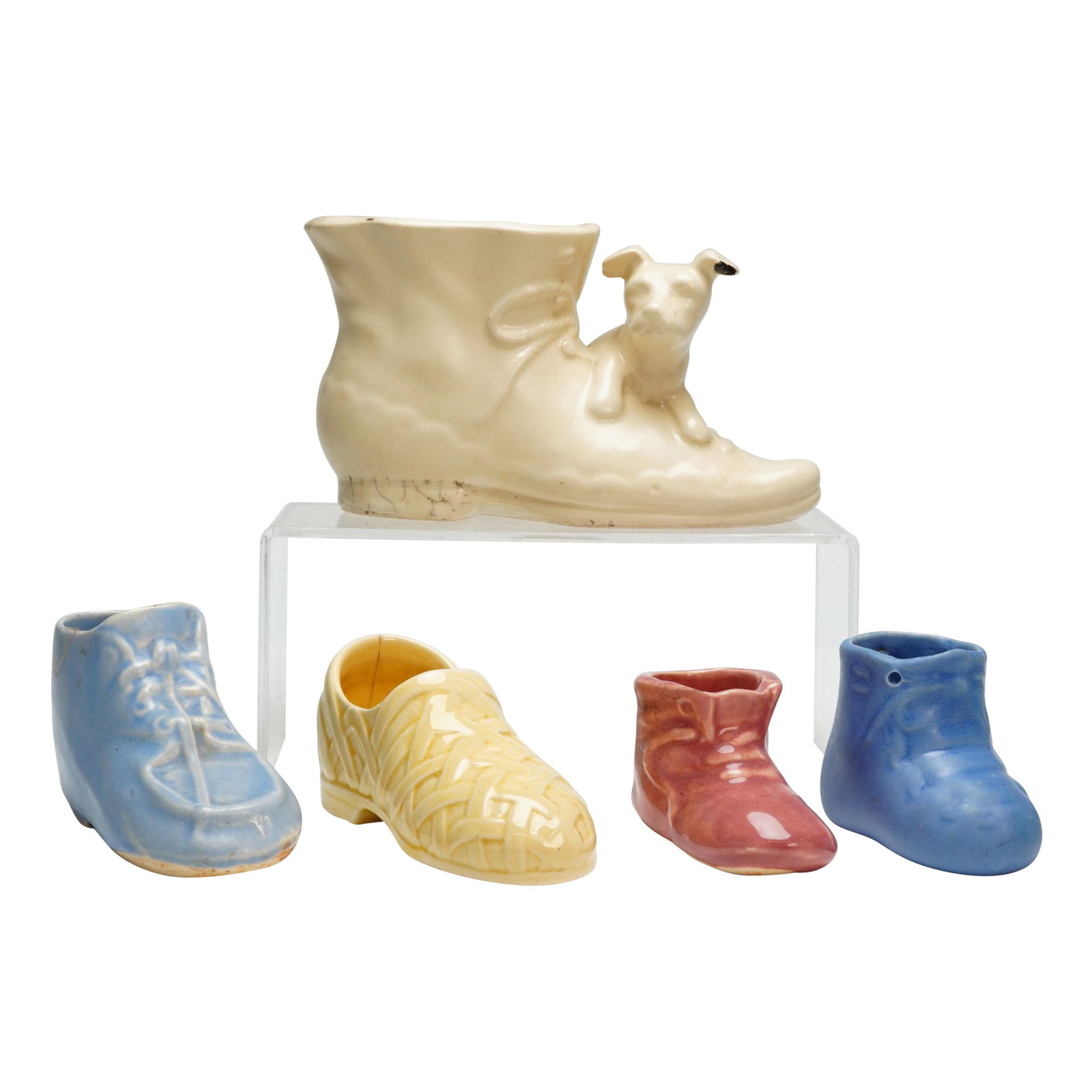 5pc American Pottery Ceramic Shoes (1 of 4)