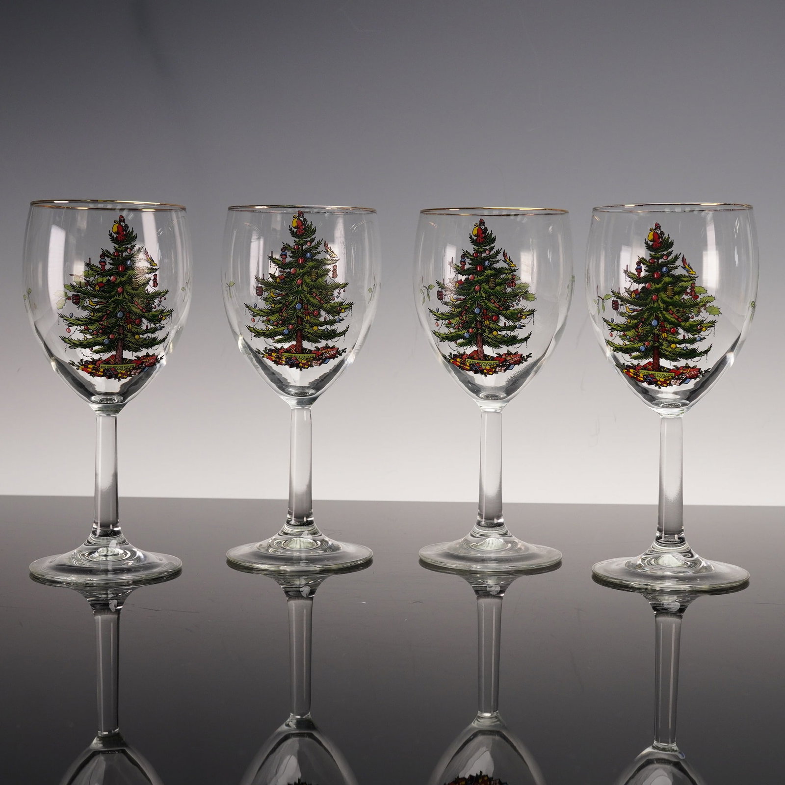 4pc Salem Wine Glasses, Christmas Eve (1 of 3)