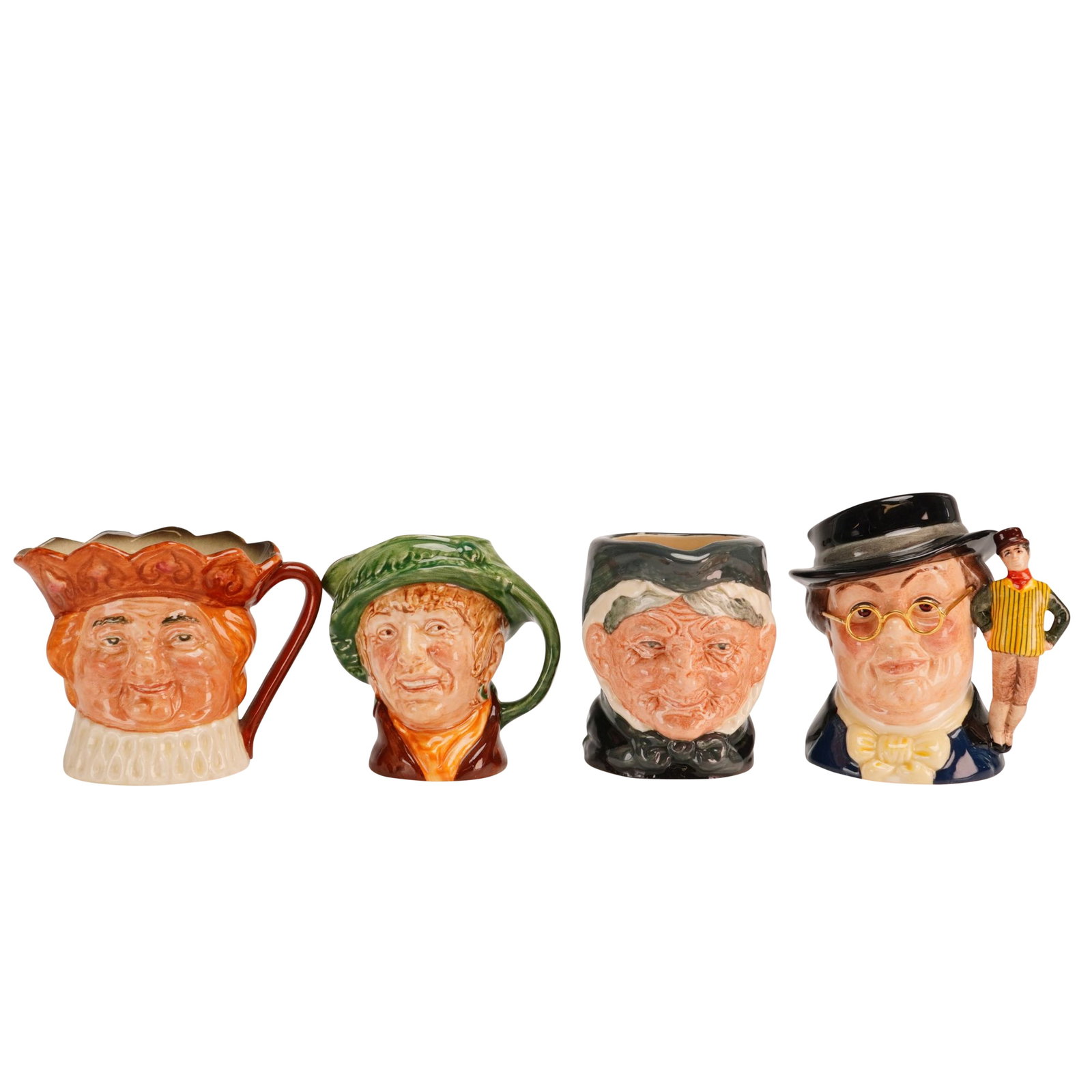 Lot of 4 Royal Doulton Character Jugs Including Mr. Pickwick and Granny (1 of 4)