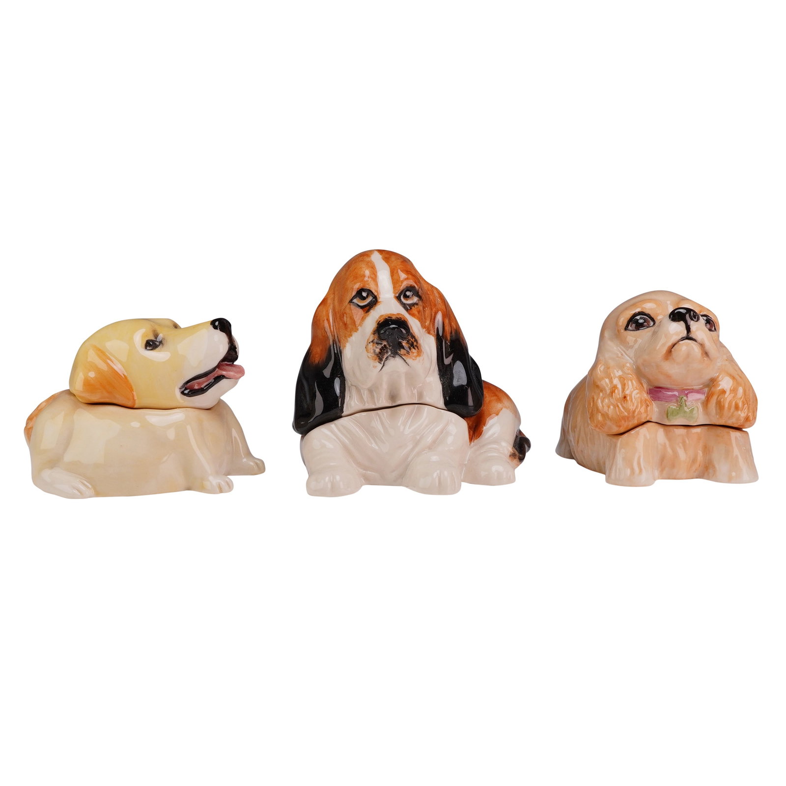 Three Kevin Francis Face Pots Dog Trinket Boxes (1 of 5)