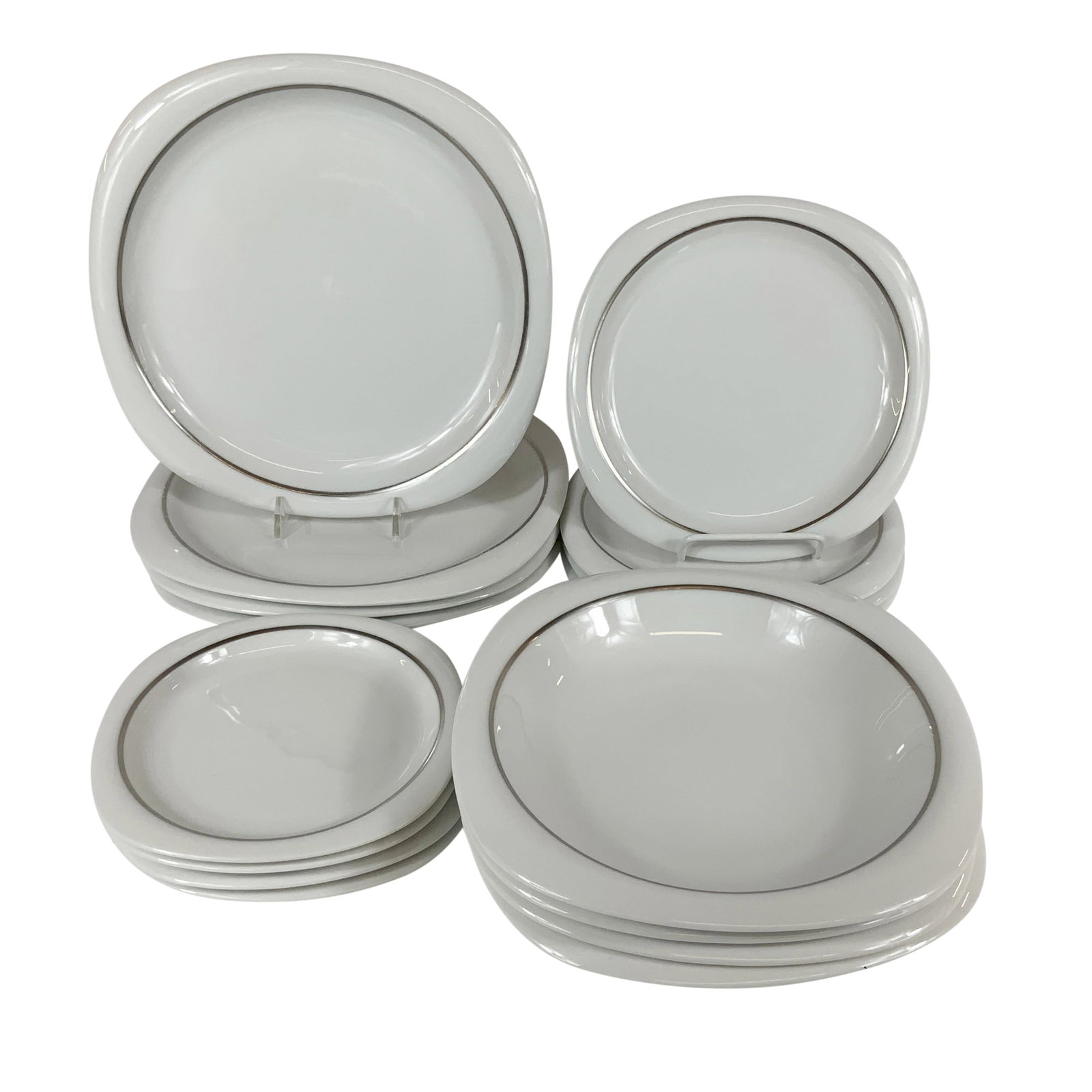 16pc Rosenthal Studio-Linie Suomi Lanka Platinum Band Porcelain Dinnerware Set (1 of 3)