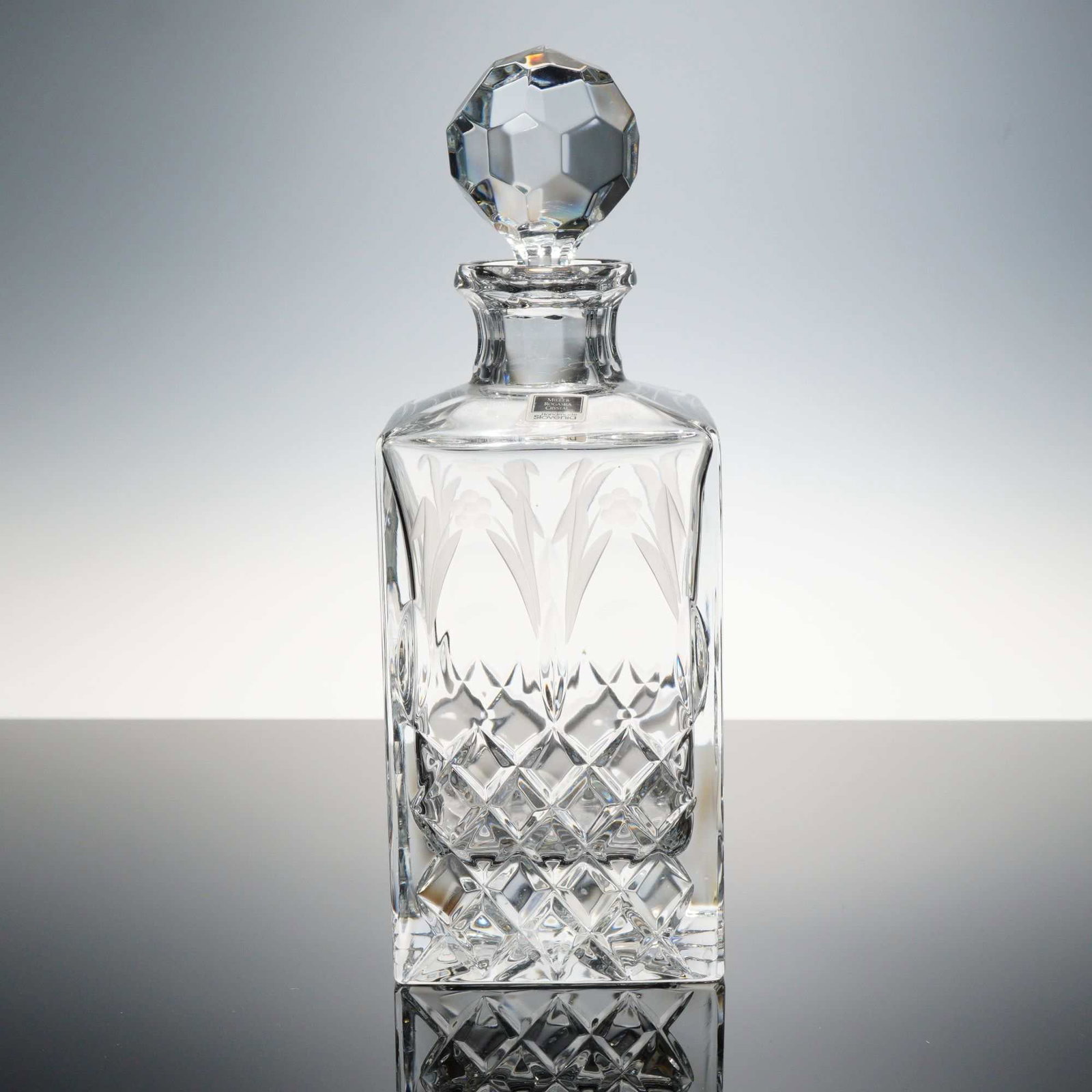 Miller Rogaska Crystal Garland Pattern Liquor Decanter with Stopper Handmade in Slovenia (1 of 4)