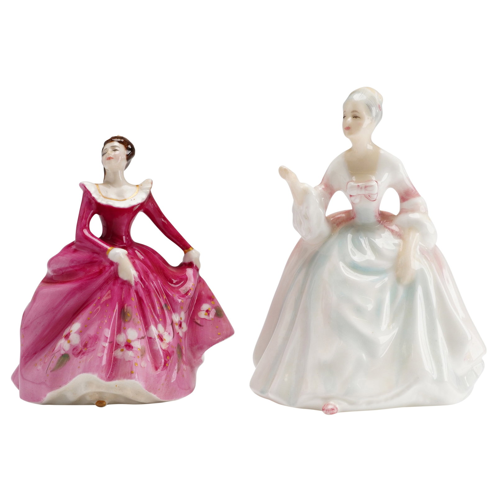 Two Royal Doulton Mini Figurines Fragrance HN3250 & Diana HN3310 (1 of 3)