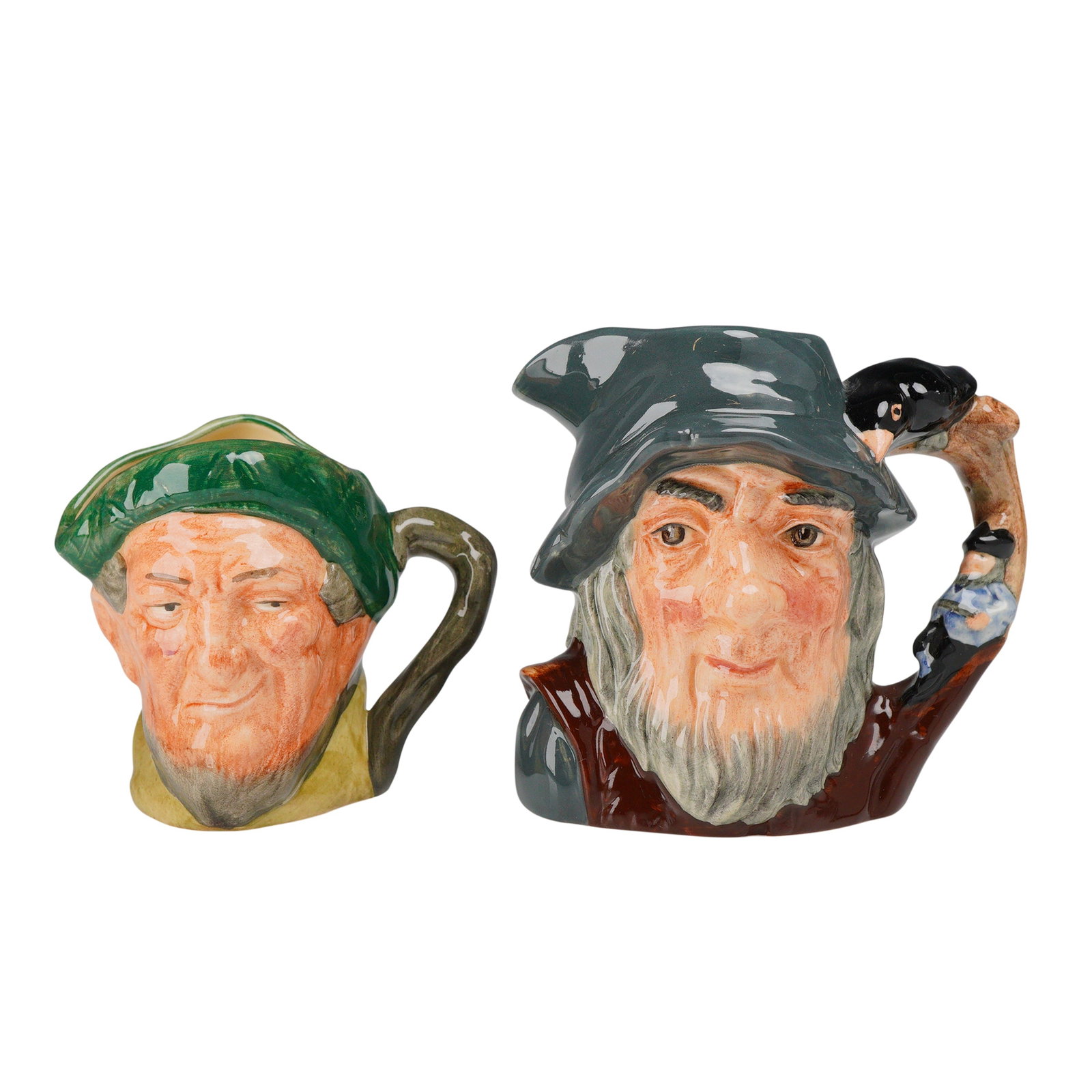 2pc Royal Doulton Character Jugs, Rip Van Winkle D6463 and Auld Mac D5824 (1 of 3)