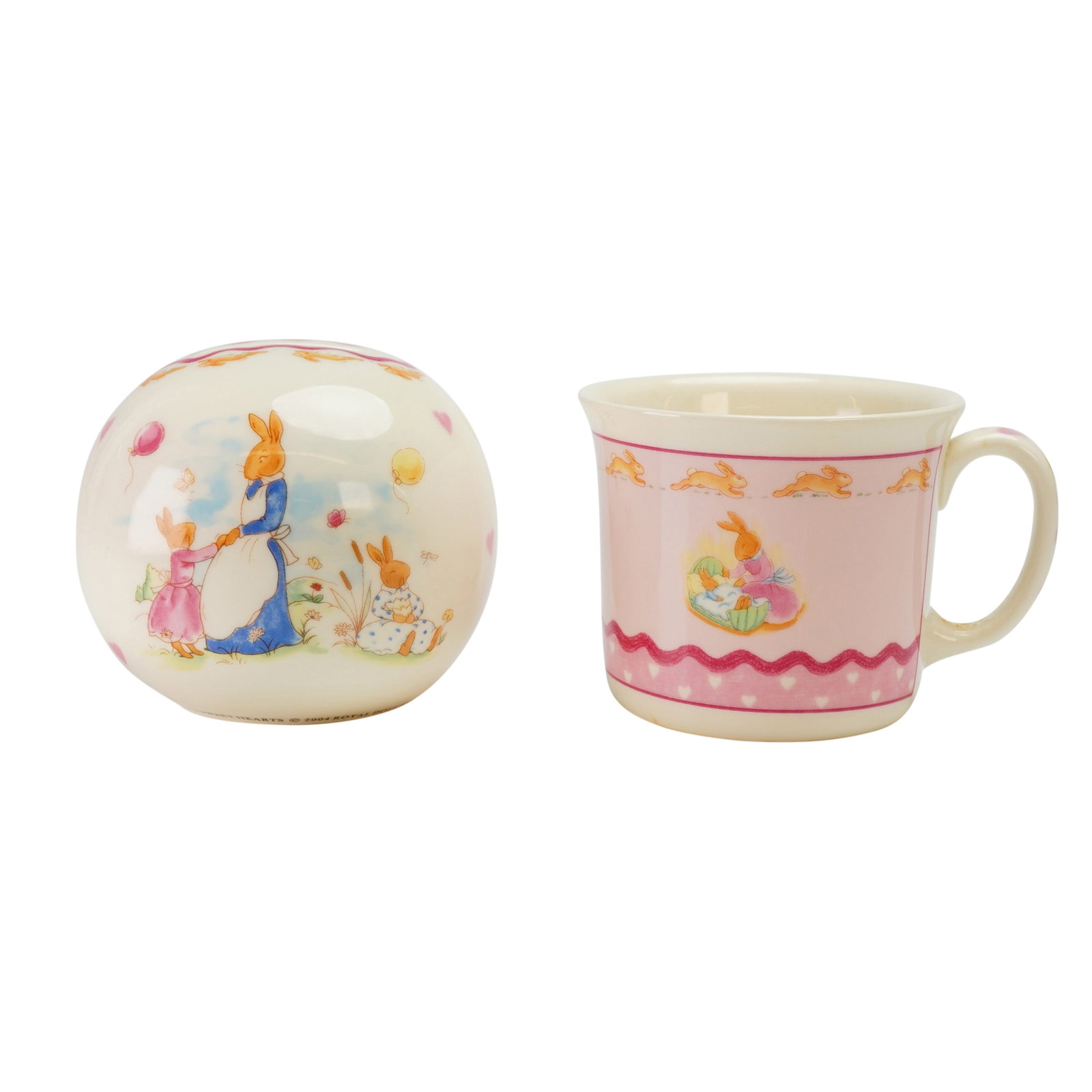 Two Royal Doulton Bunnykins Bone China Money Ball and Mug (1 of 4)