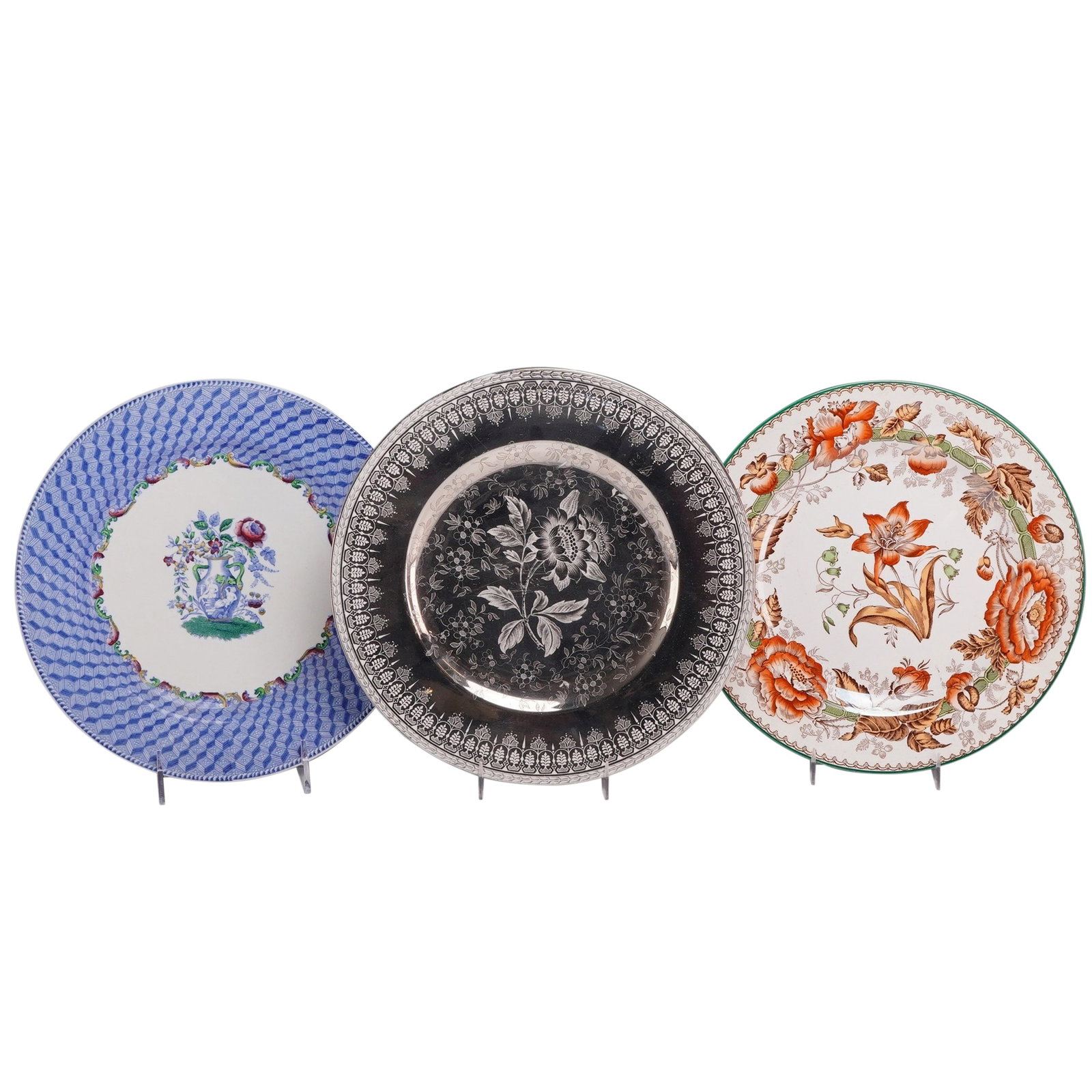 A Trio of English Ceramic Plates including Wedgwood and Copeland Spode (1 of 3)