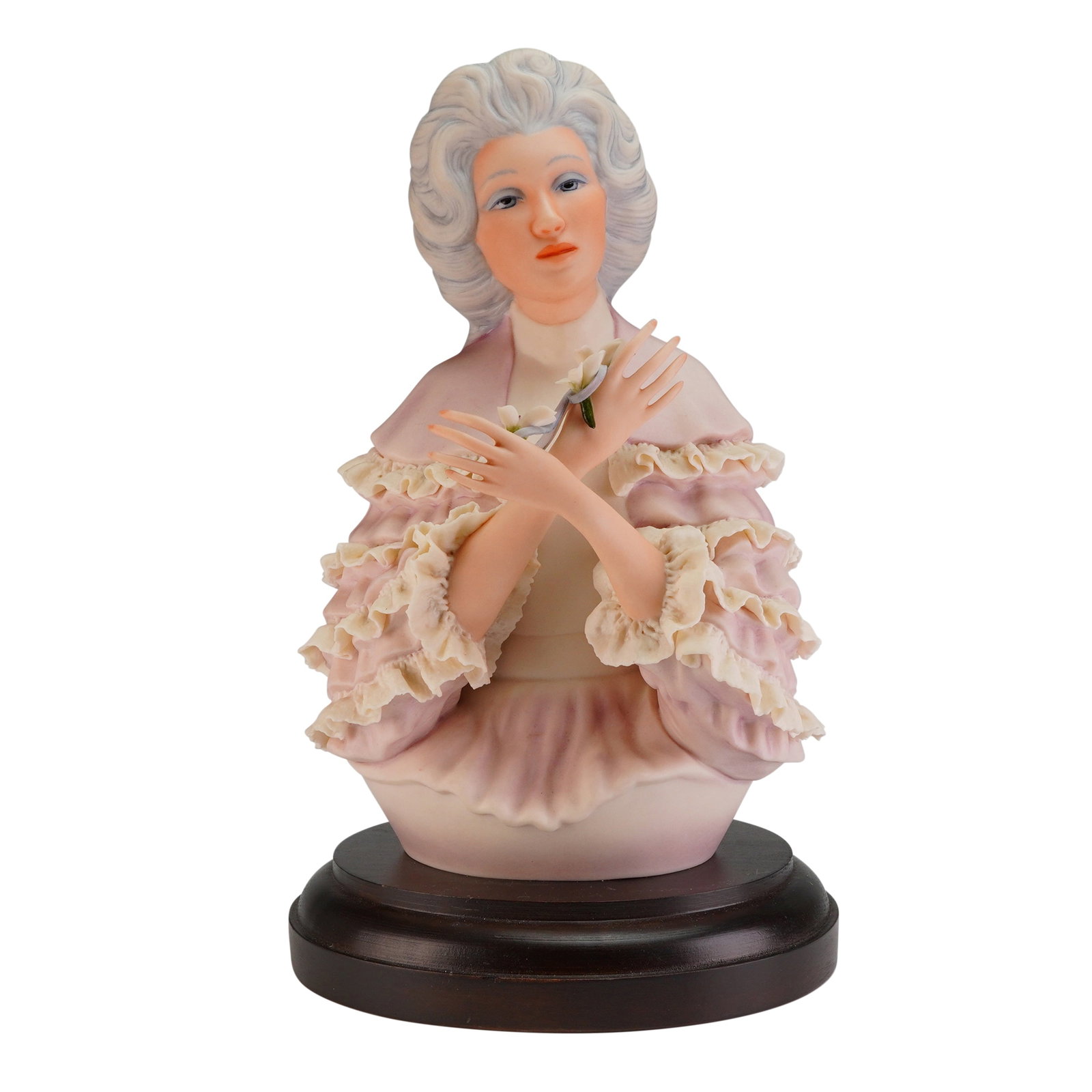 Goebel Helen Granger Young Porcelain Bust, Charlyne: This limited-edition, 47 of 500, bisque porcelain bust titled Charlyne and its accompanying certificate of authenticity (COA). The figurine was produced by Goebel, U.S.A. in 1980, designed by artist H