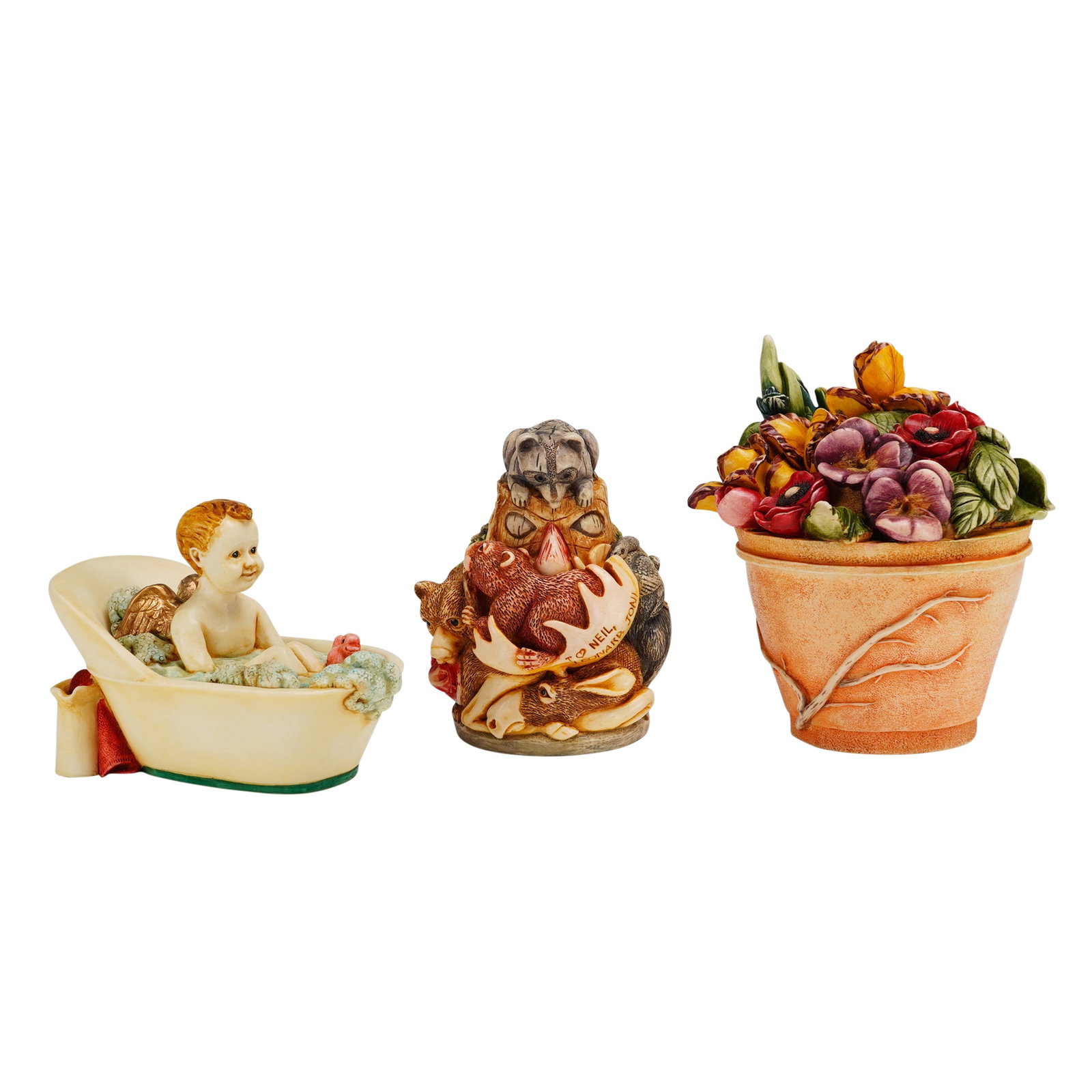 3pc Harmony Kingdom Box Figurines (1 of 5)