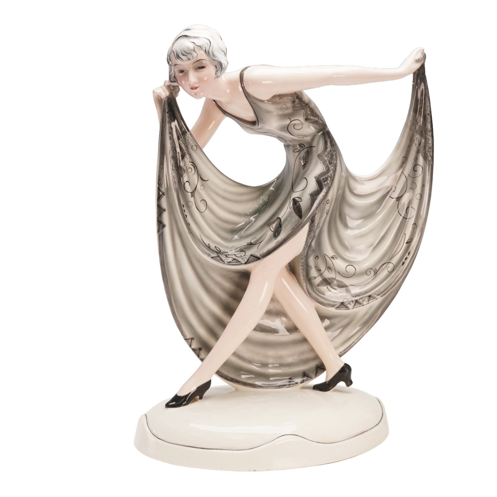 Goldscheider Figurine by Josef Lorenzl, Dancer in a Stooped Pose (1 of 4)