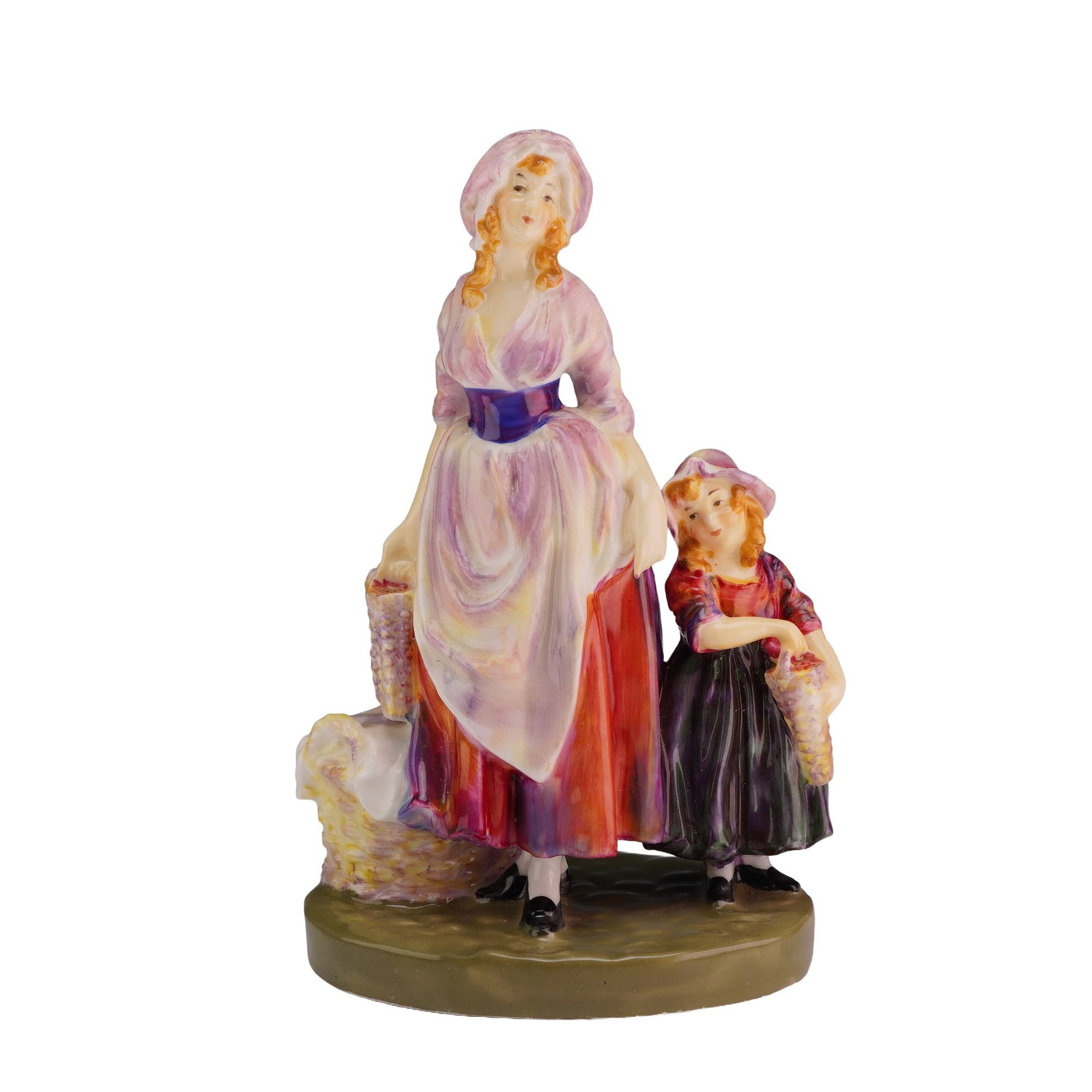 Doulton & Co. Porcelain Figurine, London Cry, Strawberries HN749: This charming Royal Doulton porcelain figurine, titled London Cry, Strawberries (HN749), is part of the esteemed Street Vendor series. Designed by renowned artist Leslie Harradine, it was produced bet