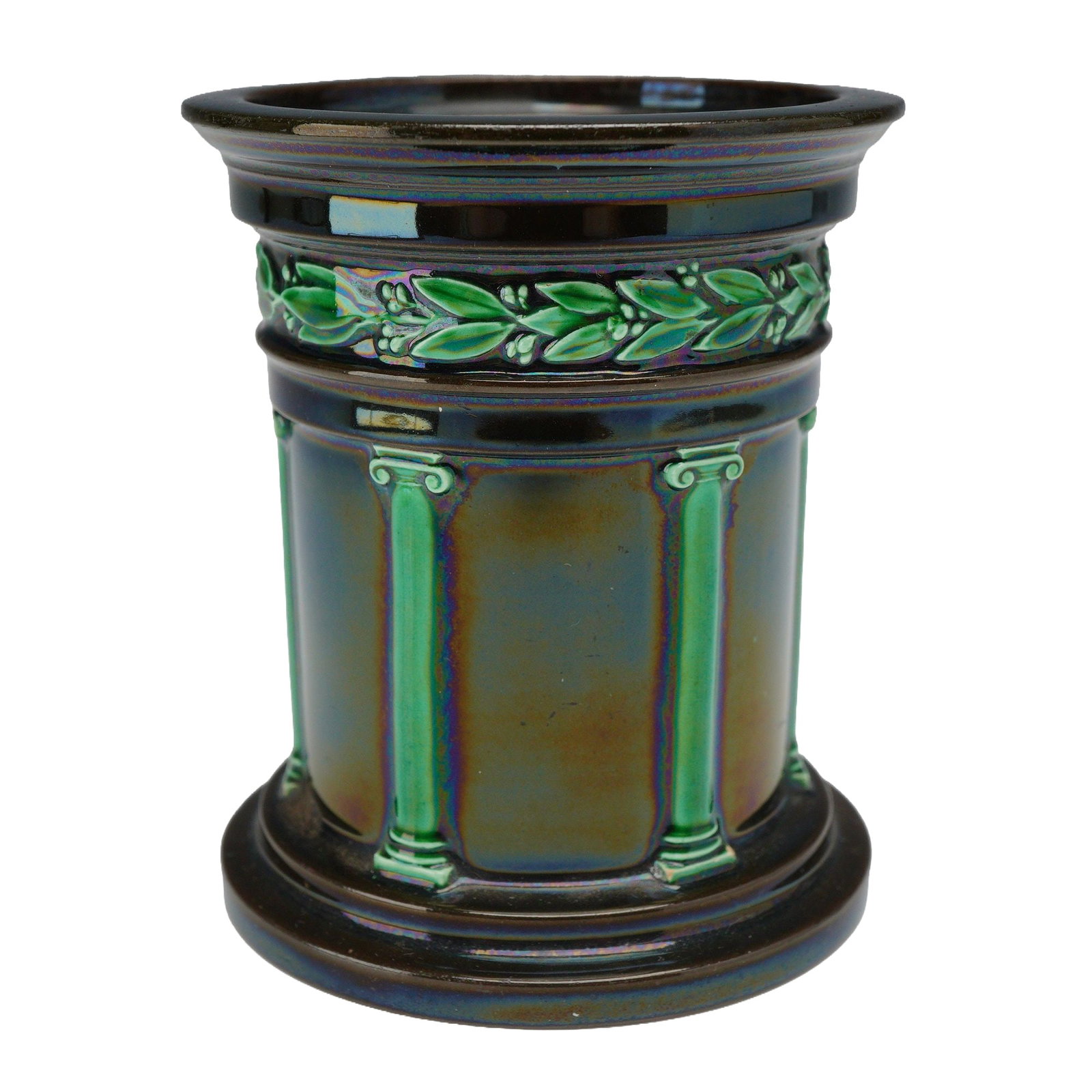Wedgwood Neoclassical Luster Glazed Earthenware Spill Vase, circa 1870 (1 of 3)