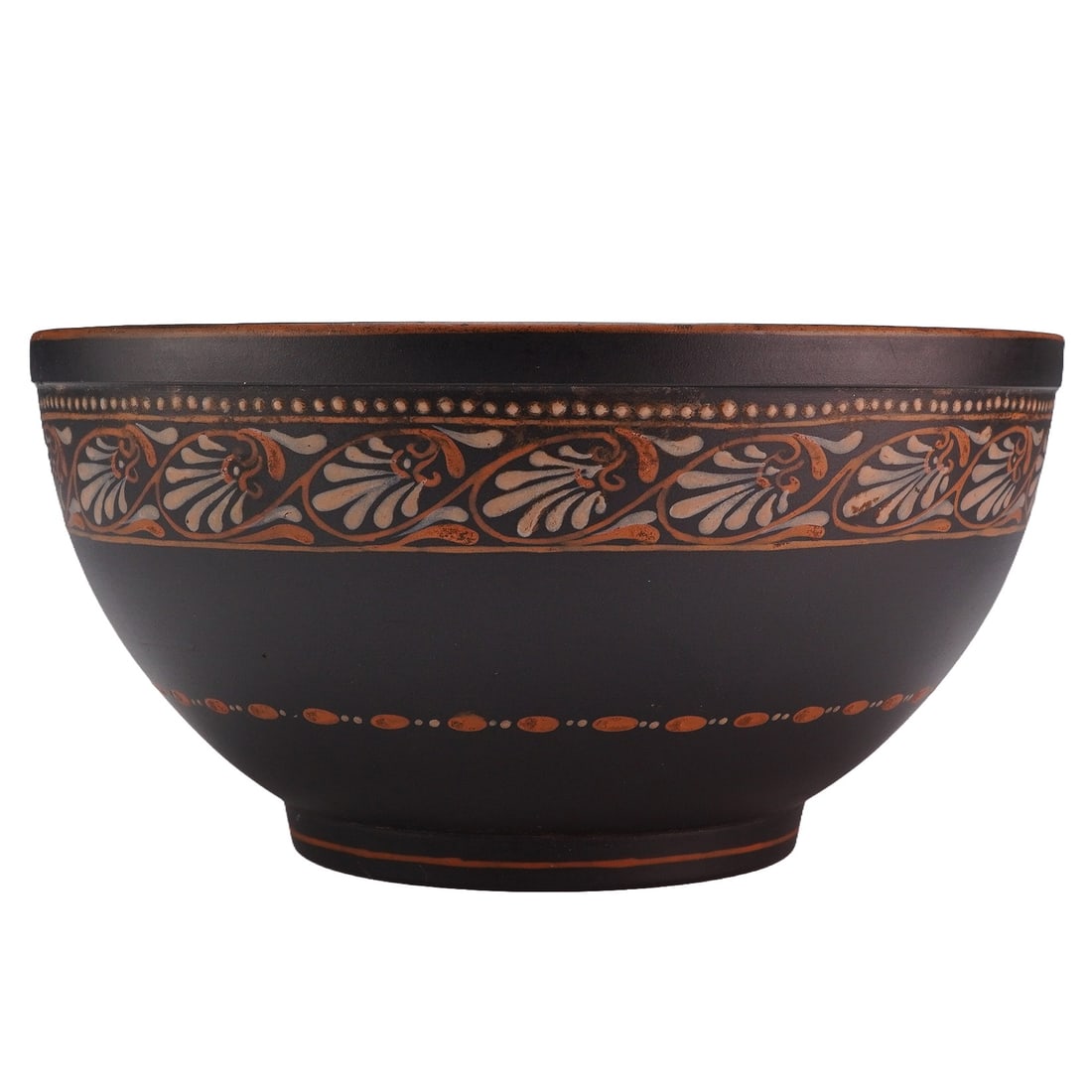 Wedgwood Encaustic Decorated Black Basalt Bowl (1 of 3)