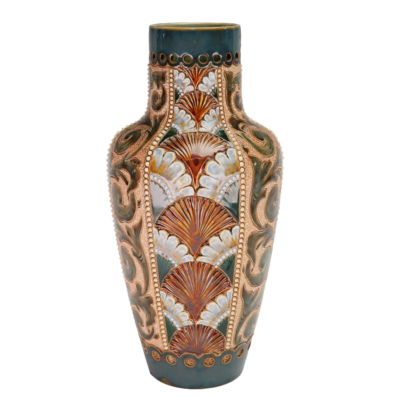 Royal Doulton Lambeth Art Nouveau Stoneware Vase by Emily E. Stormer (1 of 3)