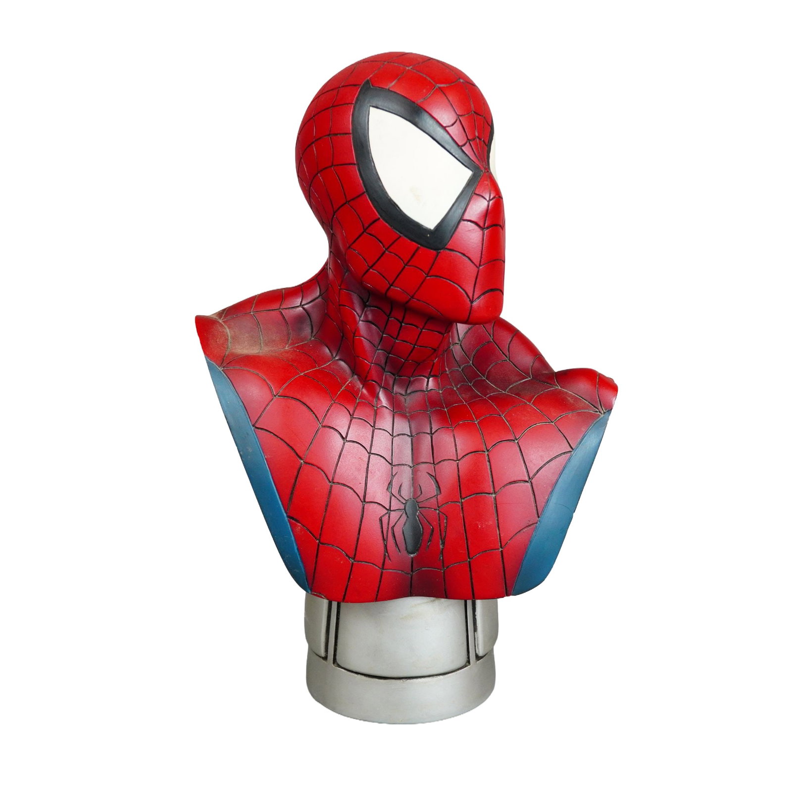 Marvel Legends in 3 Dimensions Spider-Man Cold-Cast Porcelain Bust Numbered 264 of 3000: A hand-painted, cold-cast porcelain bust of the Marvel Comics character Spider-Man, part of the Legends in 3 Dimensions series produced in 1997. The sculpture depicts the character from the mid-chest 
