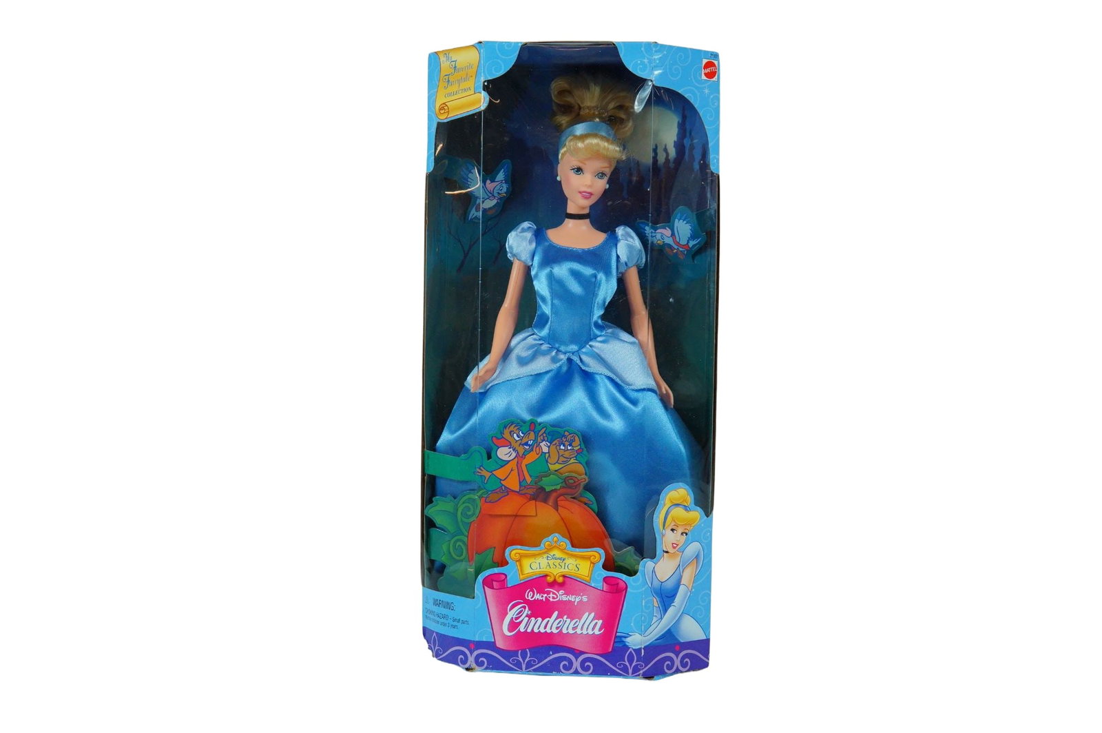 Mattel Walt Disney's Cinderella My Favorite Fairytale Collection Doll, 12 Inches: Produced by Mattel in 1998, this vinyl fashion doll is part of the My Favorite Fairytale Collection featuring Walt Disney's Cinderella. The doll features articulated limbs and a head with stationary p