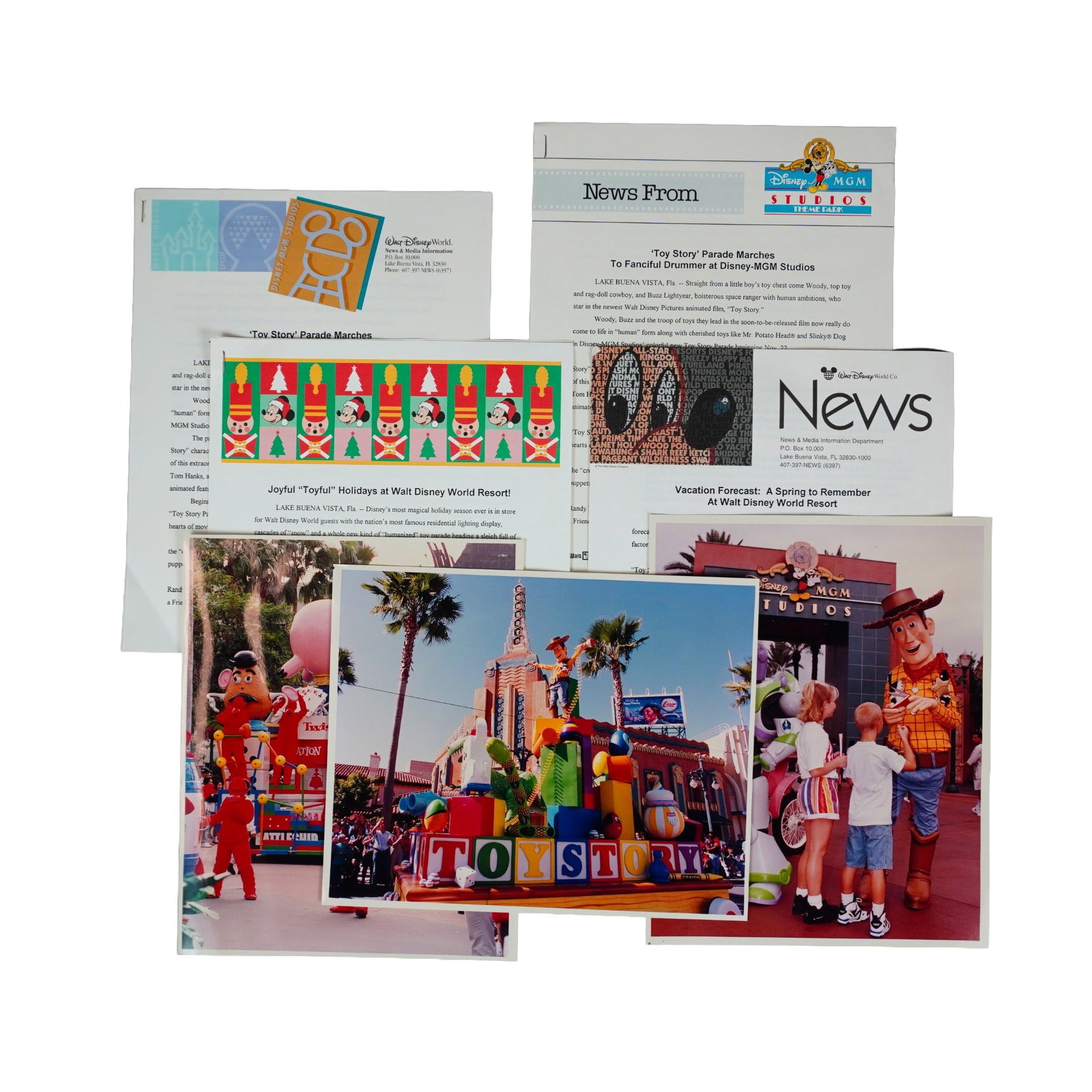 6pc Walt Disney World Toy Story Parade Press Photos and Press Releases (1 of 2)